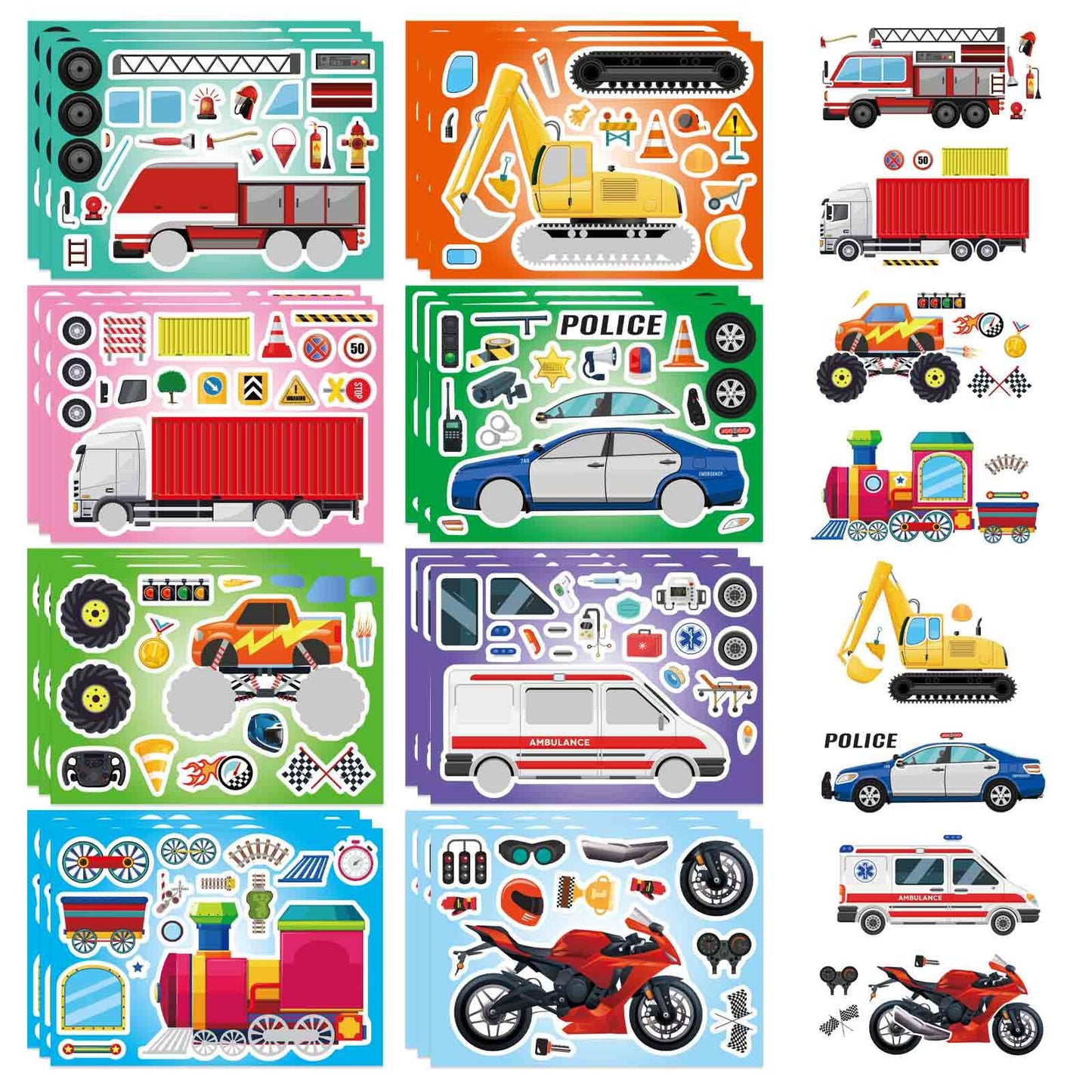 Fall Stickers for Kids Toddlers, Autum Animal Stickers Make-a-face Sticker