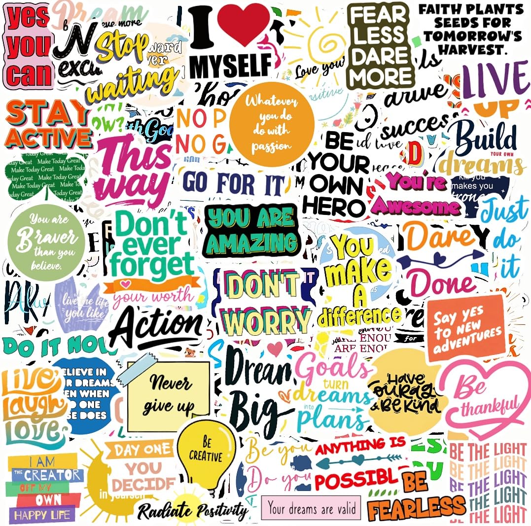300PCS Inspirational Motivational Stickers for Scrapbook Planner Adults