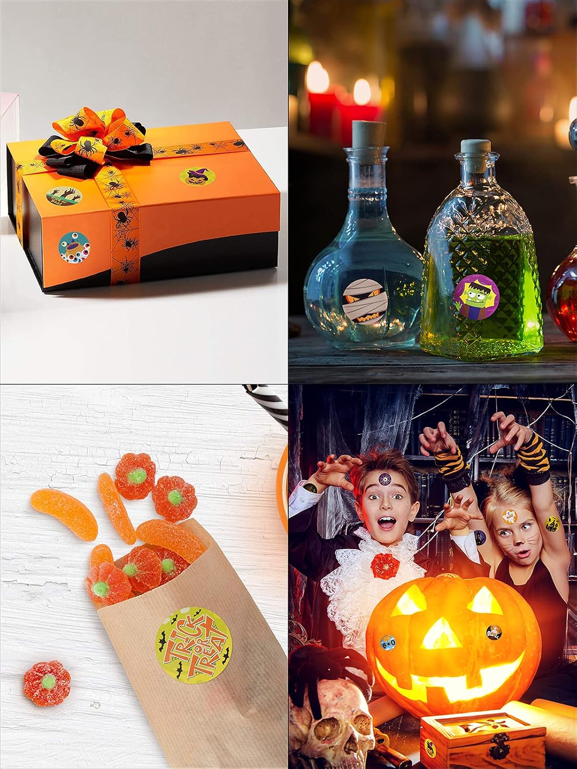 1000 Pcs Halloween Roll Stickers for Kids Teens