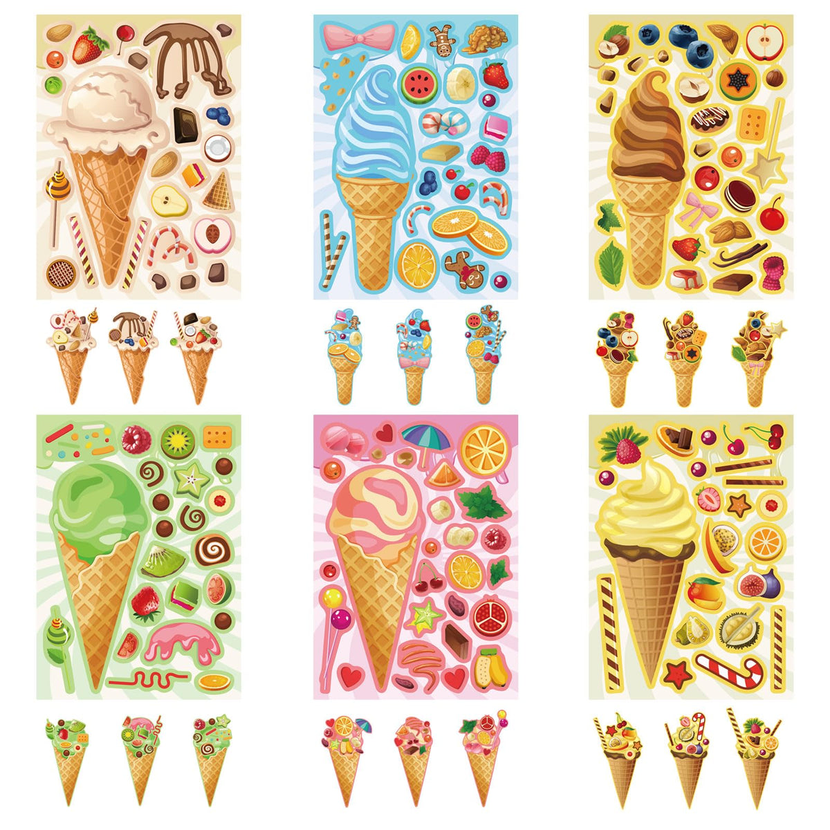 Fall Stickers for Kids Toddlers, Autum Animal Stickers Make-a-face Sticker