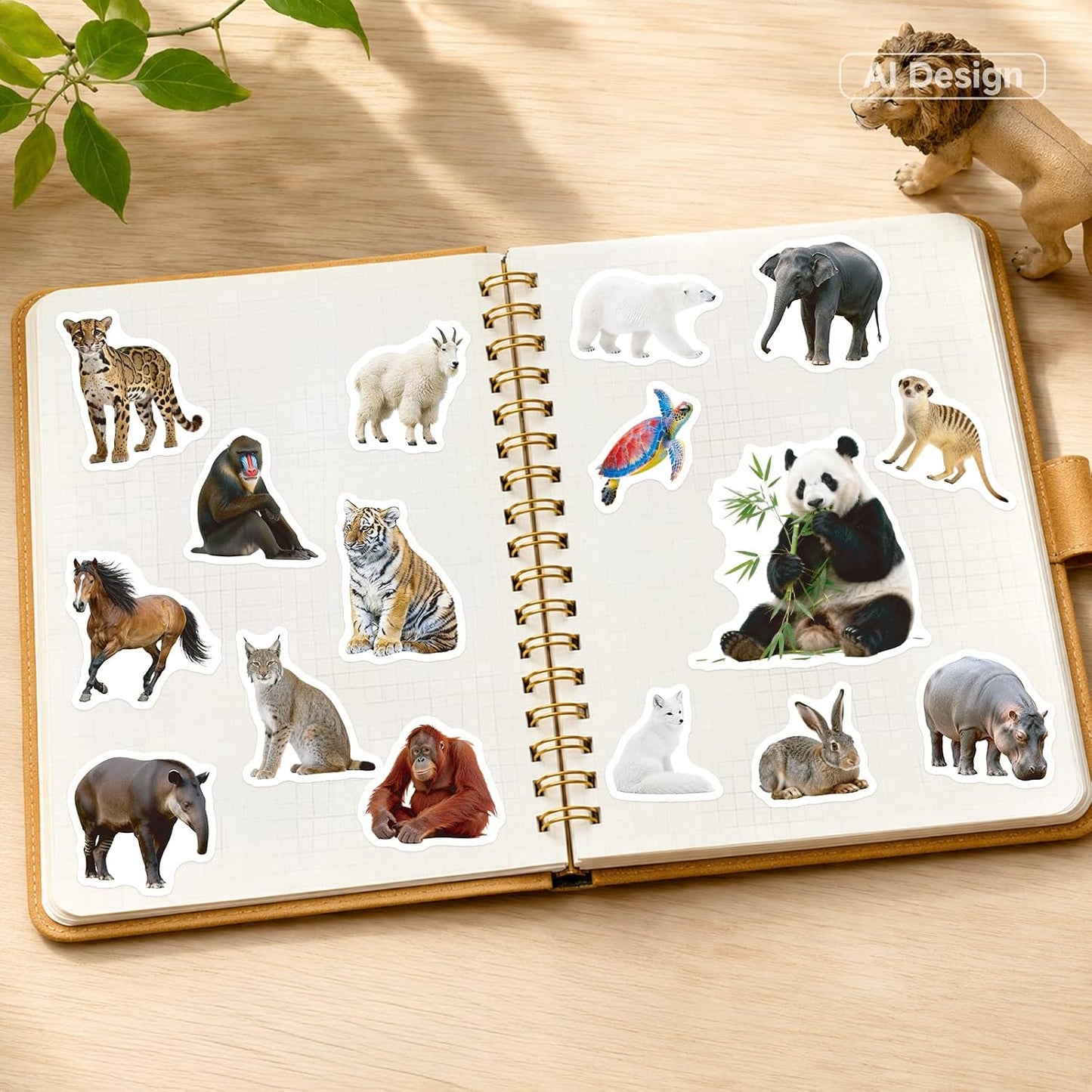 Anwyll Animal Stickers - 750 Pcs Water Bottle Stickers for Scrapbooking
