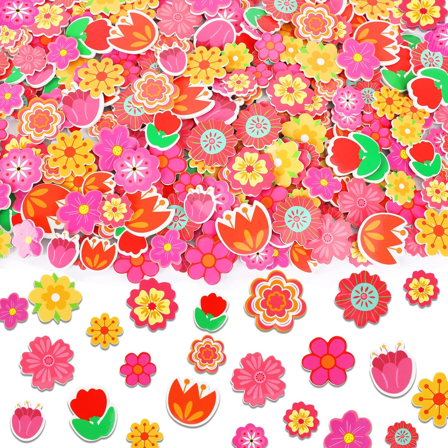 JULBEAR 300 Pcs Christmas Foam Stickers Self-Adhesive Bulk Party Favors