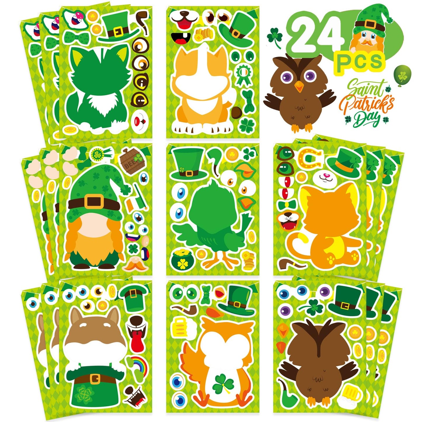 32 Sheets Christmas Stickers for Kids, Make Your Own Sticker, Kid Christmas