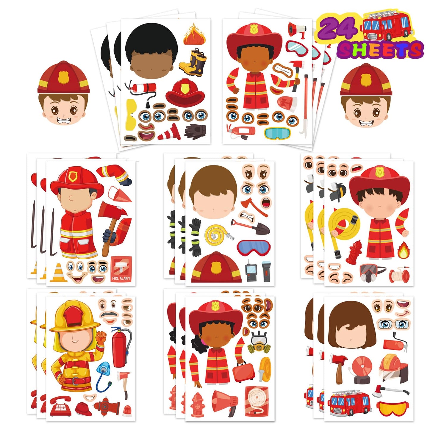 24 Sheets Summer Stickers for Kids, Hawaii Tropical Pool Beach Sticker