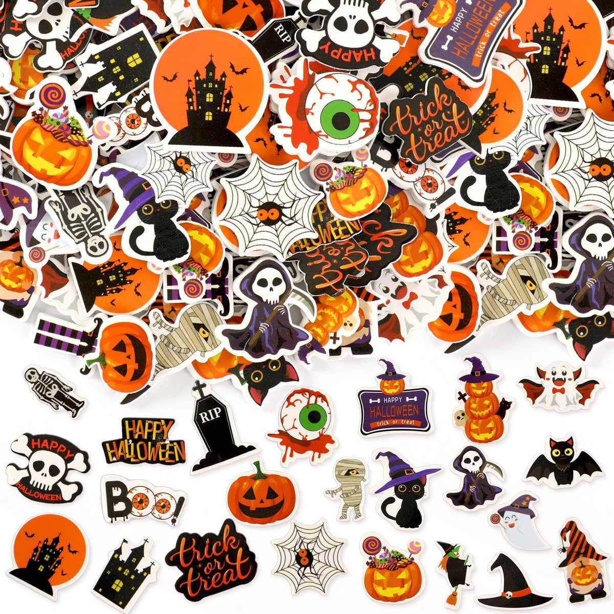 JULBEAR 300 Pcs Christmas Foam Stickers Self-Adhesive Bulk Party Favors
