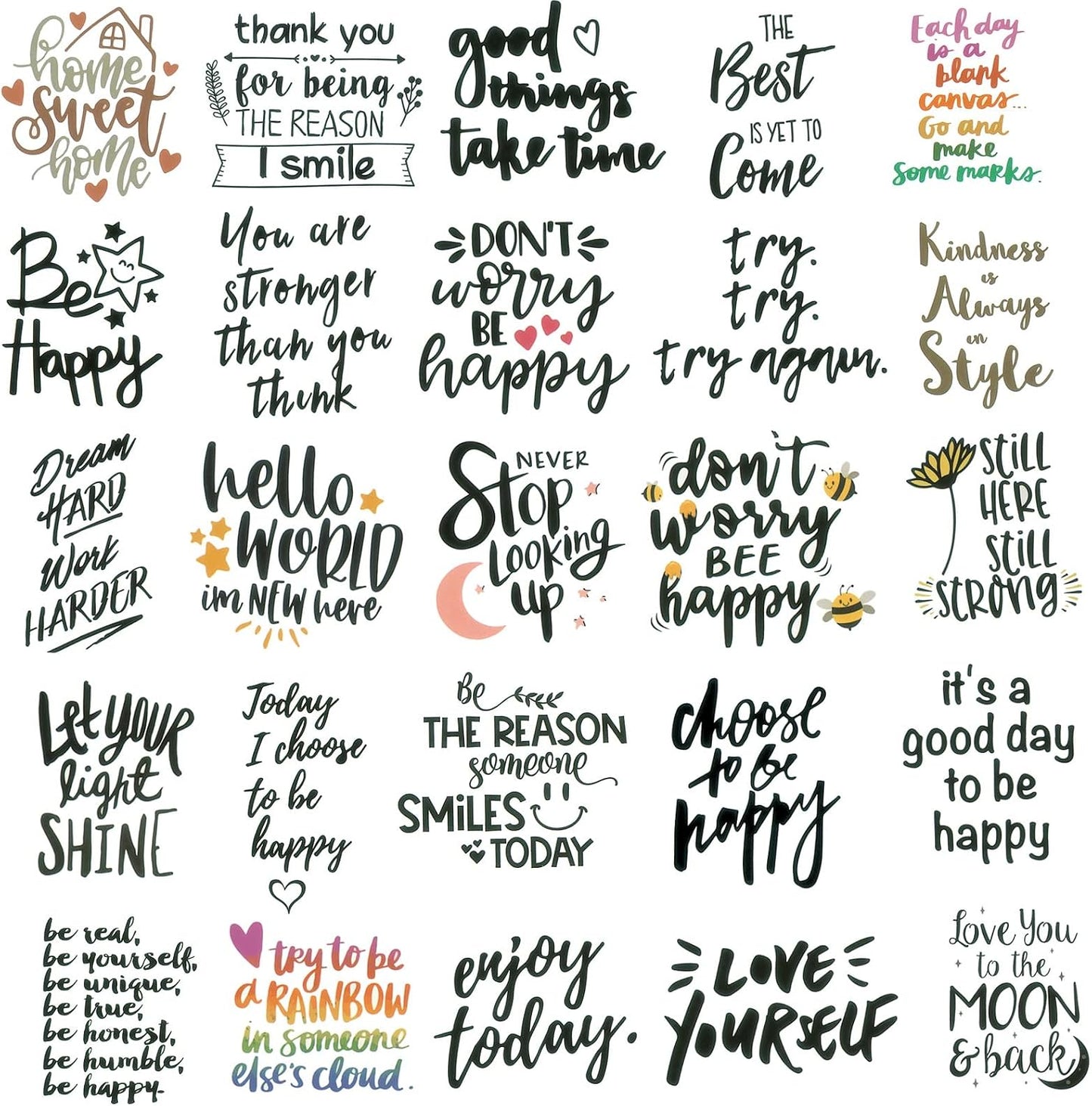 300PCS Inspirational Motivational Stickers for Scrapbook Planner Adults