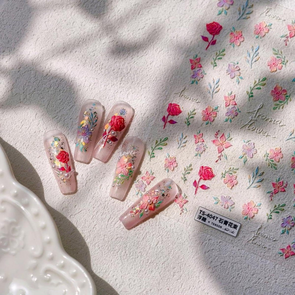 Maple Nail Stickers Leaf Mushroom Nail Decals 3D Self-Adhesive Boots Envelope Nails Designs 5D Embossed Animals Plants Insects Nails Supplies for Women Holiday DIY Manicure 1 Sheet
