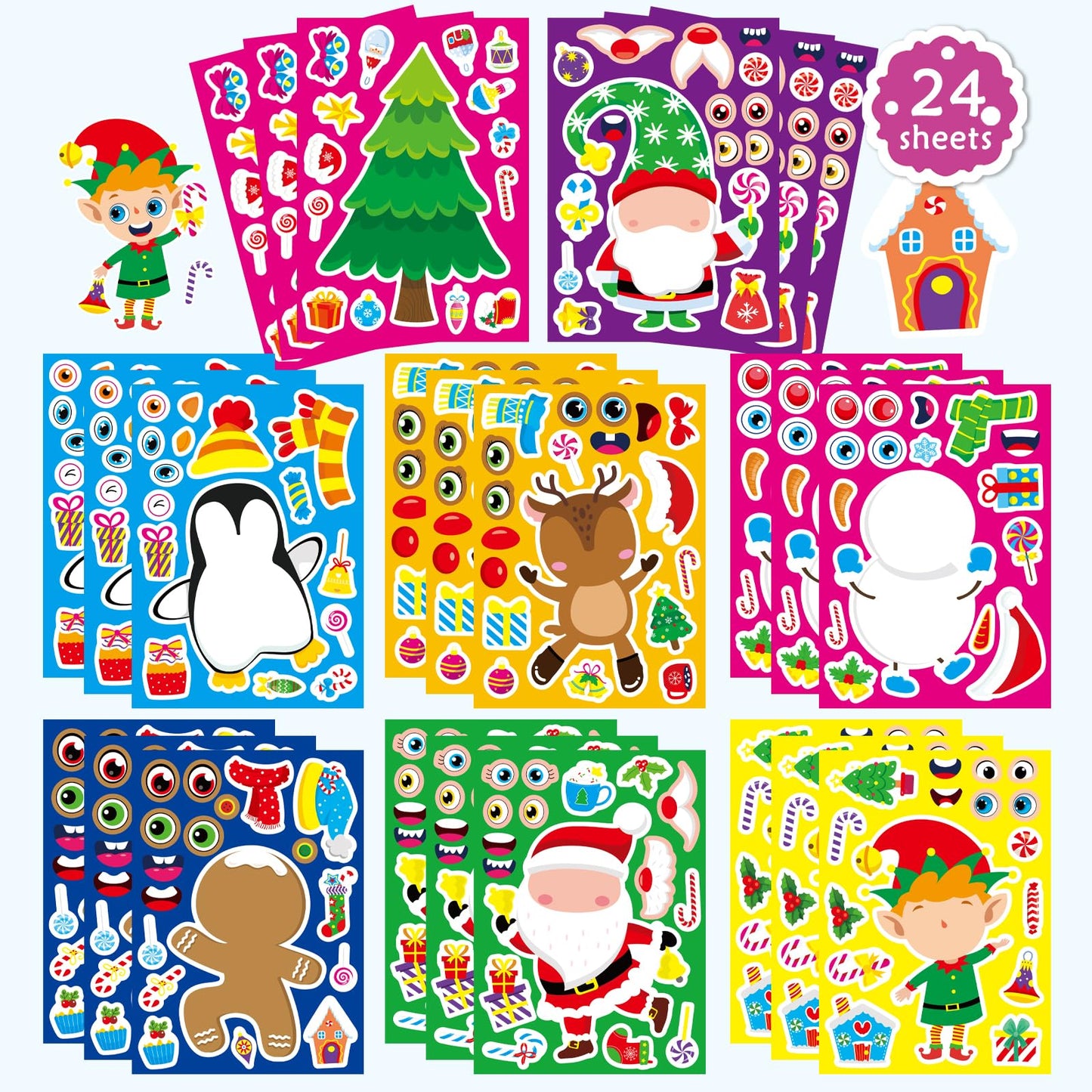 24 Sheets Summer Stickers for Kids, Hawaii Tropical Pool Beach Sticker