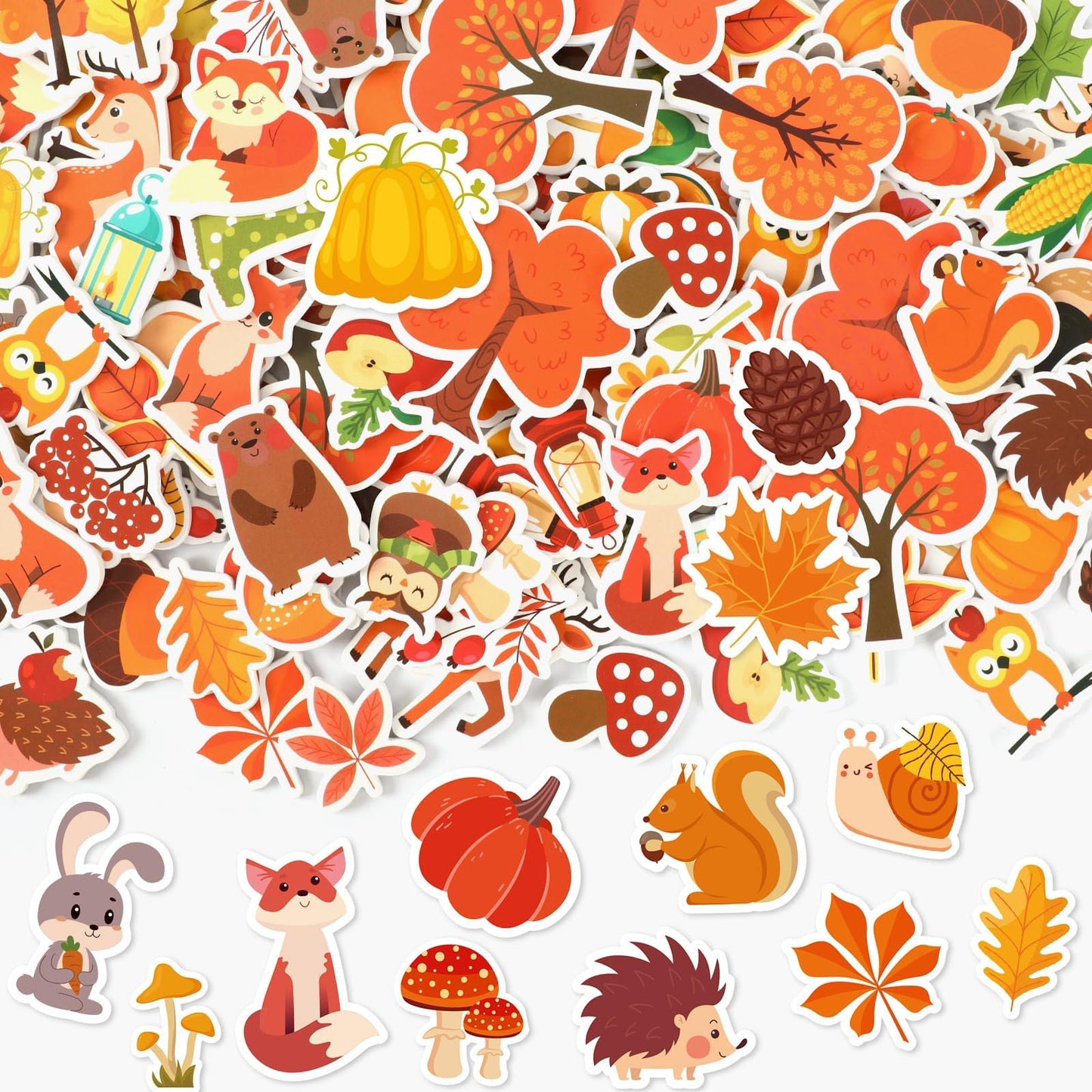 JULBEAR 300 Pcs Christmas Foam Stickers Self-Adhesive Bulk Party Favors