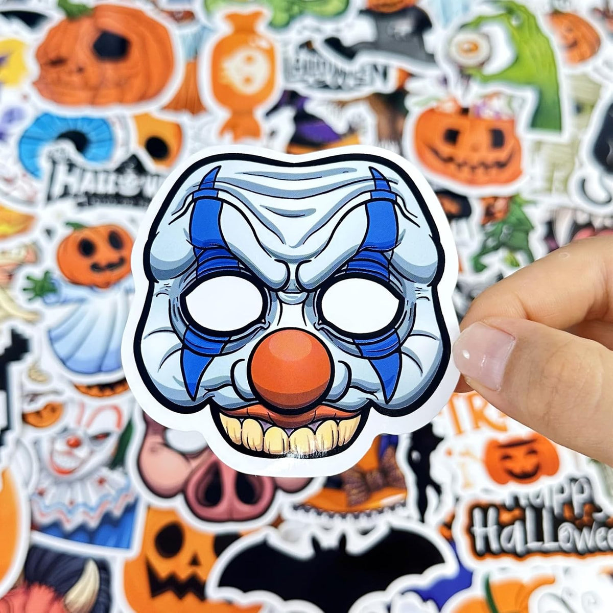 AOWDIAO 200 Pcs Halloween Stickers, Halloween Vinyl Stickers for Kids & Adults, Holiday Party Favors, Crafts & Gifts