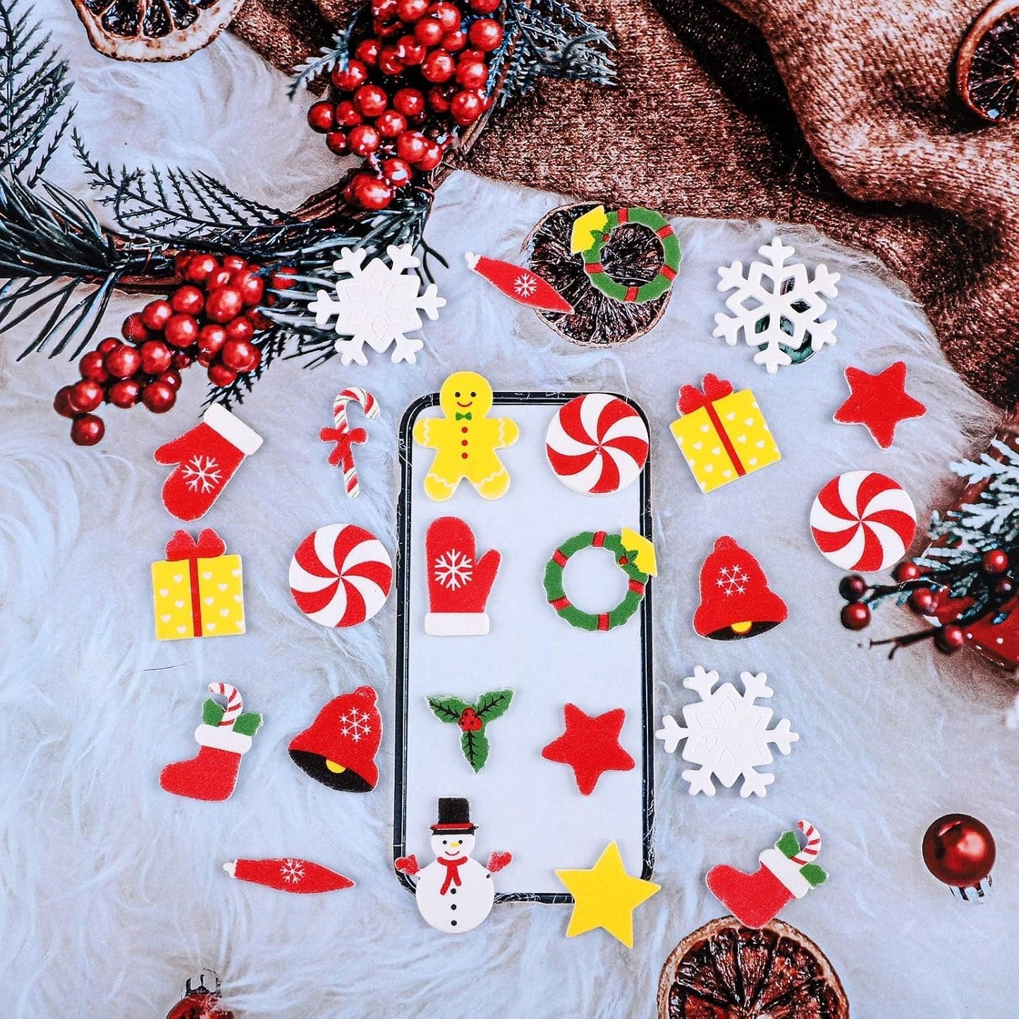 Motarto 600 Pieces Christmas Theme Foam Stickers Assorted Shapes Christmas Styles DIY Crafts Stickers for Xmas Home Holiday Party Decorations
