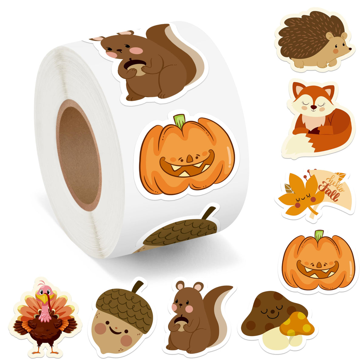 500Pcs Summer Animal Stickers Roll Cute Cartoon Capybara Sea Trutle Self Adhesive Labels Teacher Rewards Scrapbooking Envelope Seals Hawaiian Tropical Holiday Party Favors DIY Crafts Gifts for Kids