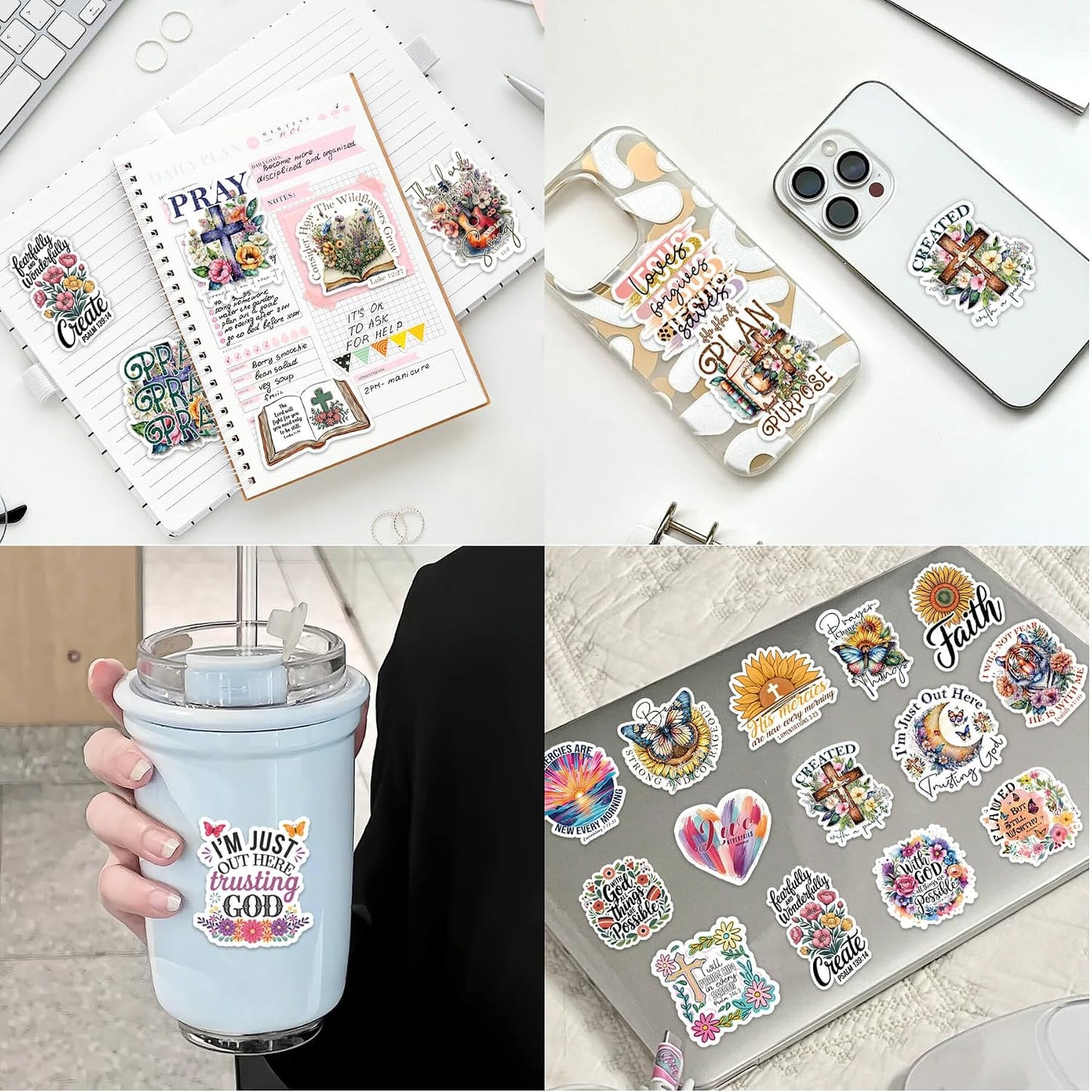 100 Pcs Christian Faith Stickers