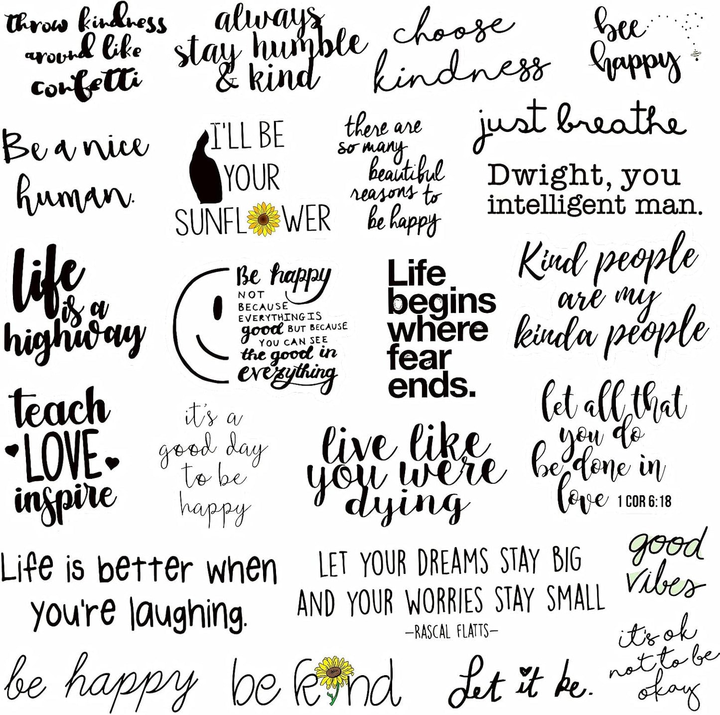 300PCS Motivational Inspirational Stickers for Scrapbook Planner Journaling