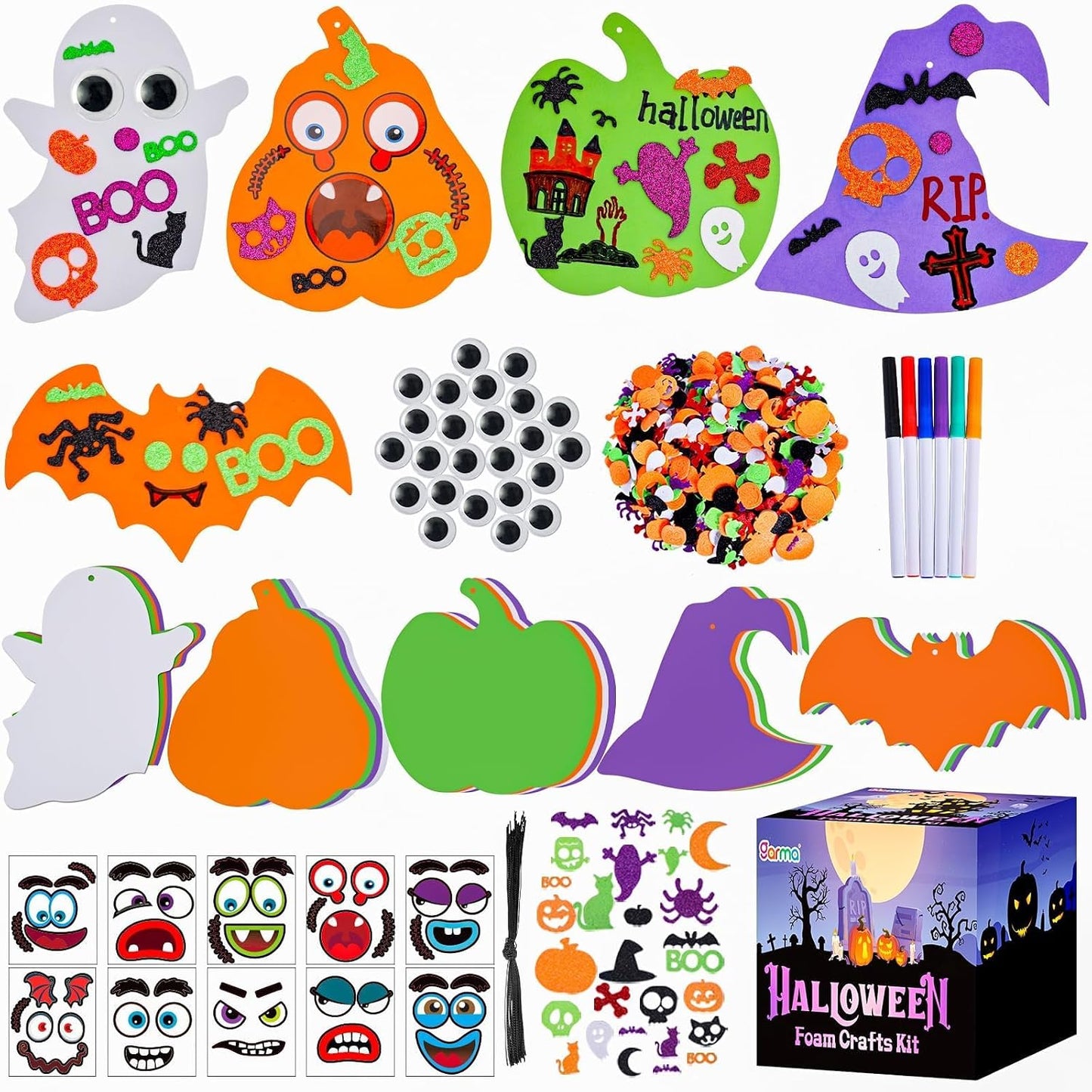 Garma Christmas Crafts for Kids 330PCS Foam Stickers DIY Art Craft Kit