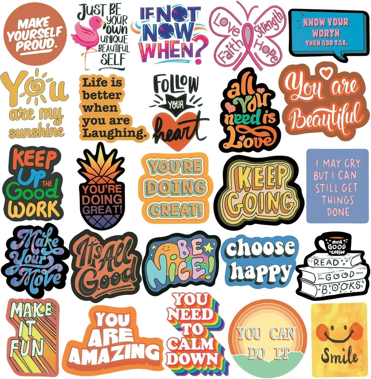 300PCS Inspirational Motivational Stickers for Scrapbook Planner Adults