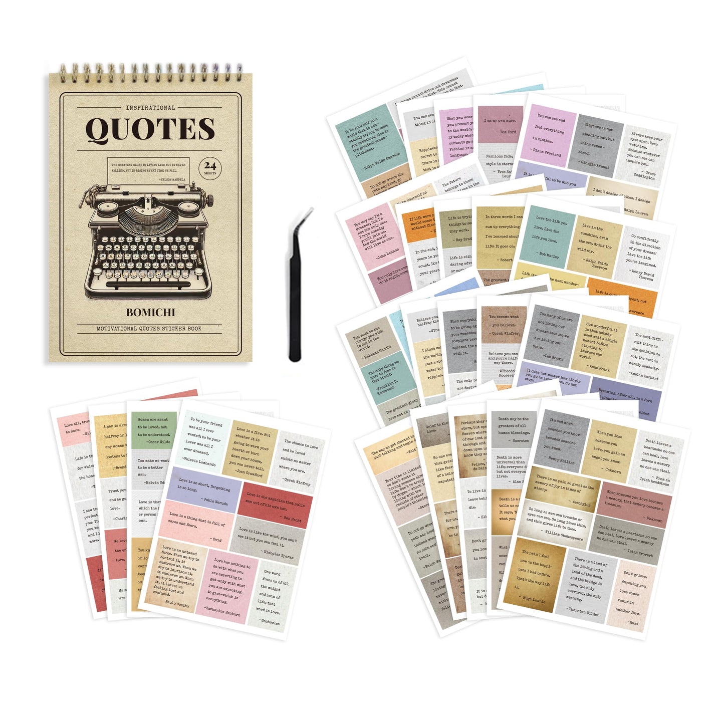 3000+ Pcs Inspirational Quote Pre-Cut Stickers Junk Journal Supplies