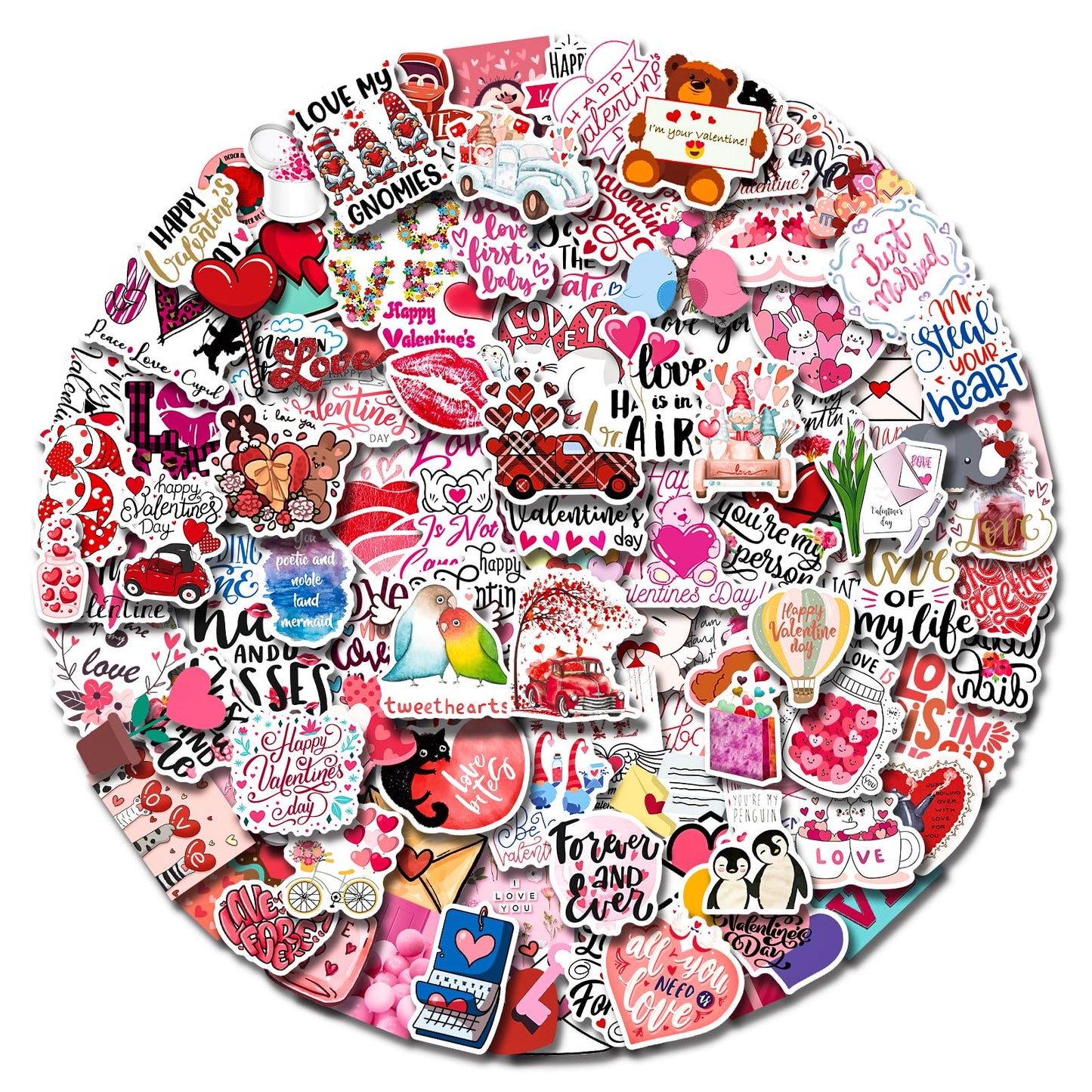AOWDIAO 200 Pcs Cute Christmas Vinyl Stickers for Water Bottles, Scrapbooking & Crafts – Fun Holiday Party Favors, Xmas Gifts for Kids & Adults