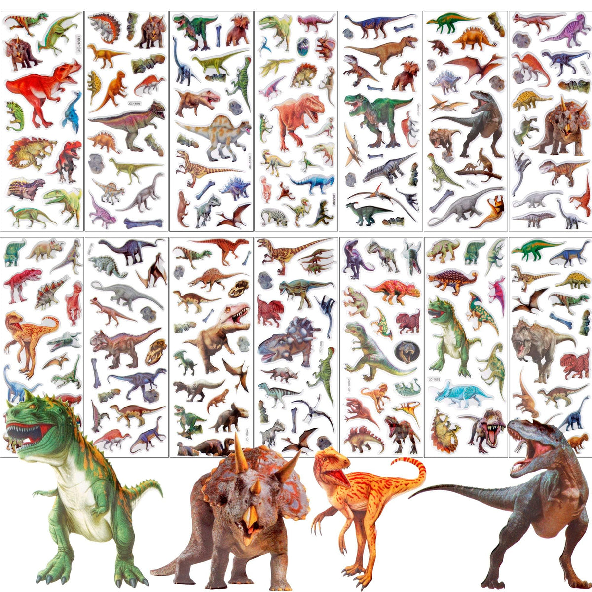 UPINS 12 Sheets Christmas Holiday Stickers 3D Puffy Foam Decals
