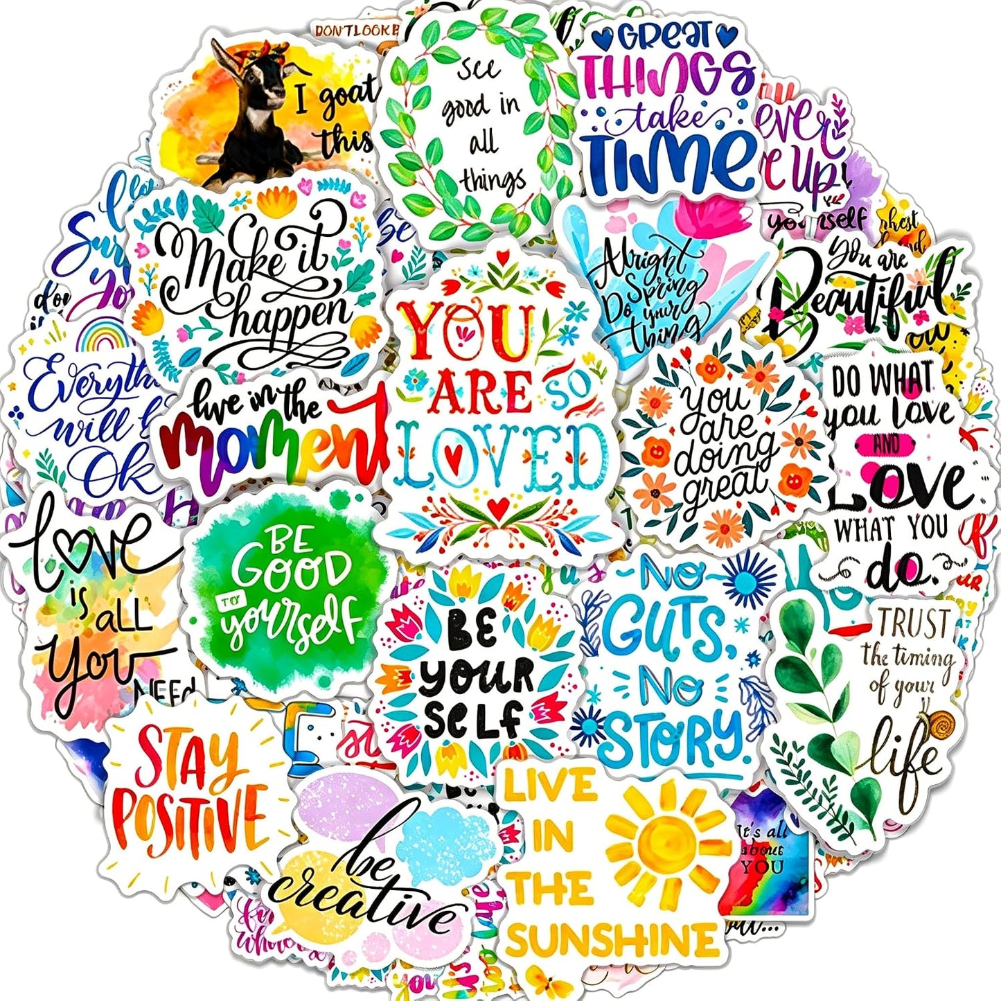 100 Pcs Inspirational Stickers, Motivational Positive Affirmation Stickers