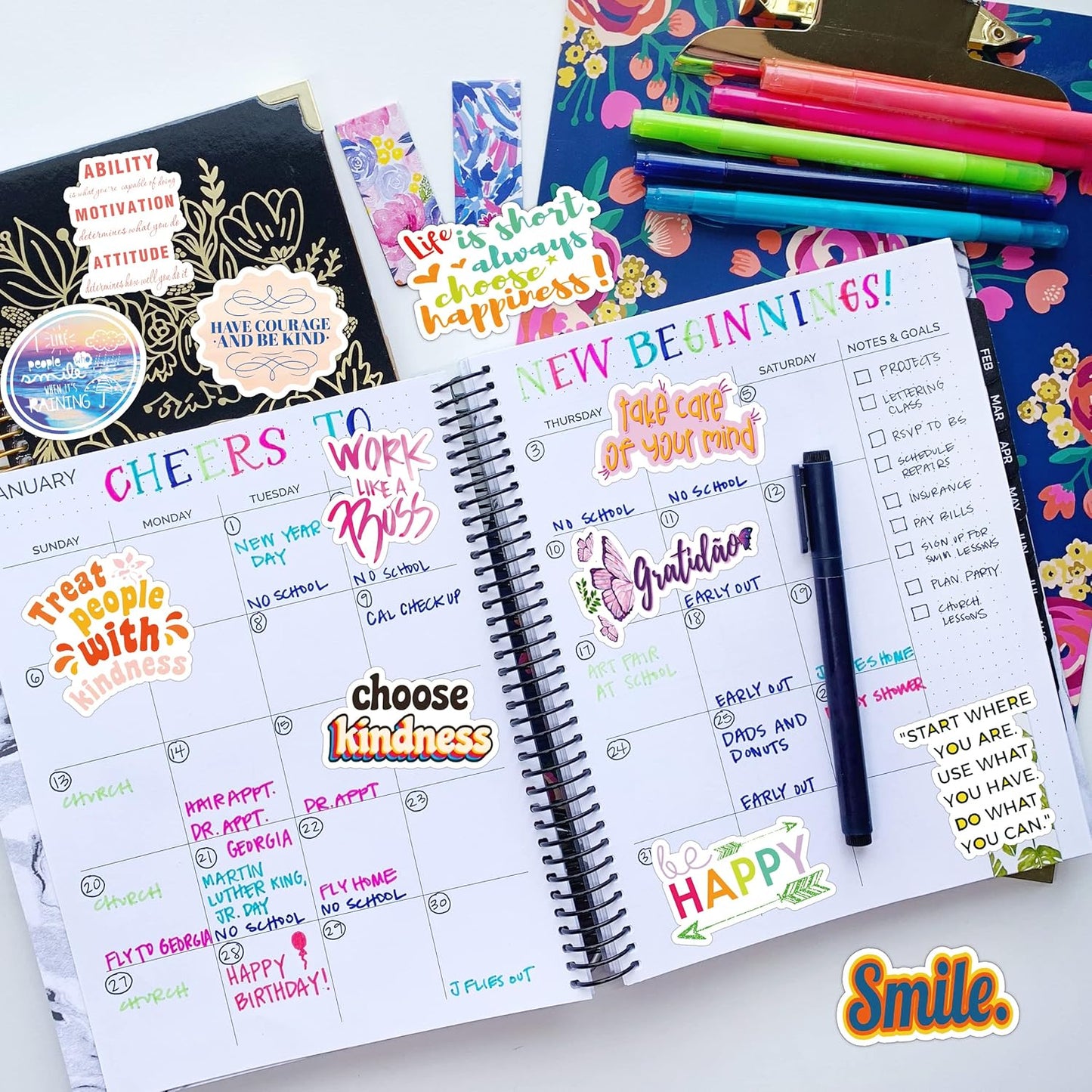 300PCS Motivational Stickers, Inspirational Words Decals