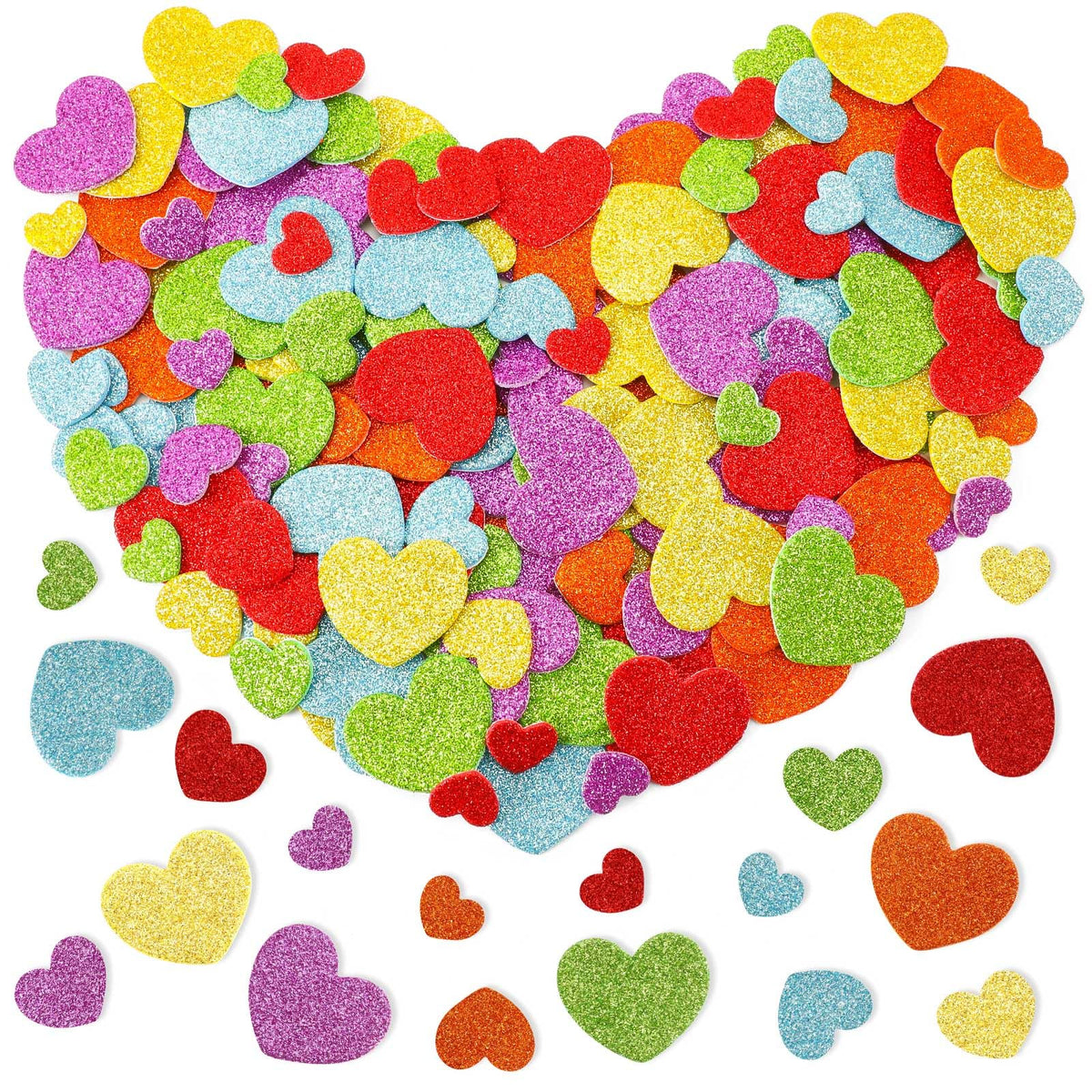 JULBEAR 300Pcs Fall Leaf Foam Stickers for Kids Autumn Thanksgiving Crafts