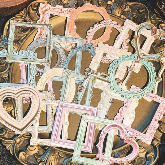 100 Pcs Vintage Frame Decorative Stickers - Scrapbooking Supplies for Planners, Wedding Albums, Junk Journals & Crafts (Color-1)