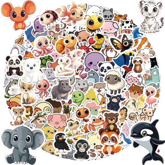110PCS Non-Repeating Animal Pumpkin Theme Stickers