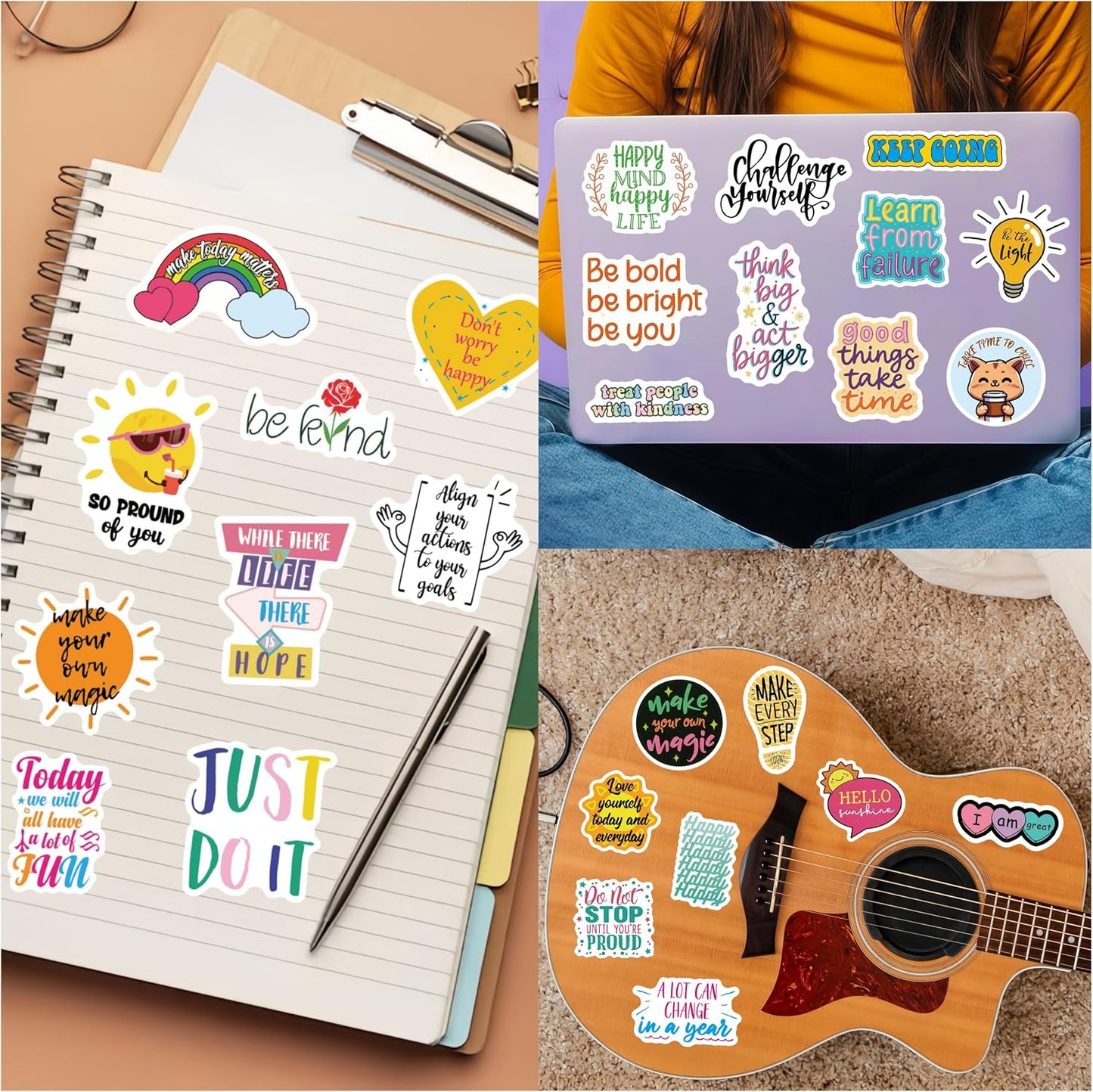 300PCS Motivational Inspirational Quote Stickers for Adults Teens Students