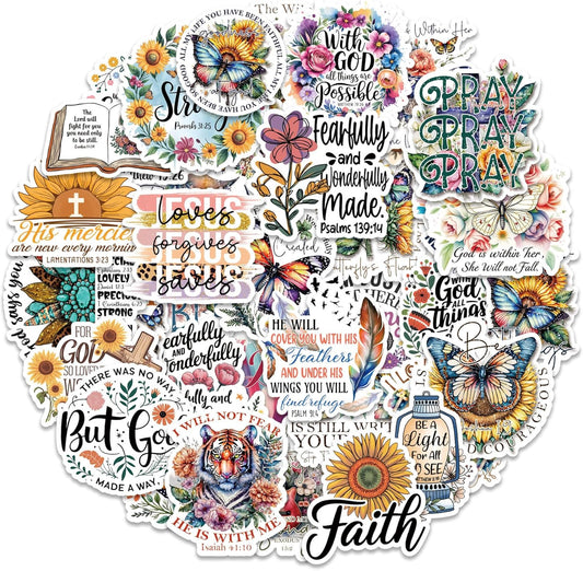 100 Pcs Christian Faith Stickers