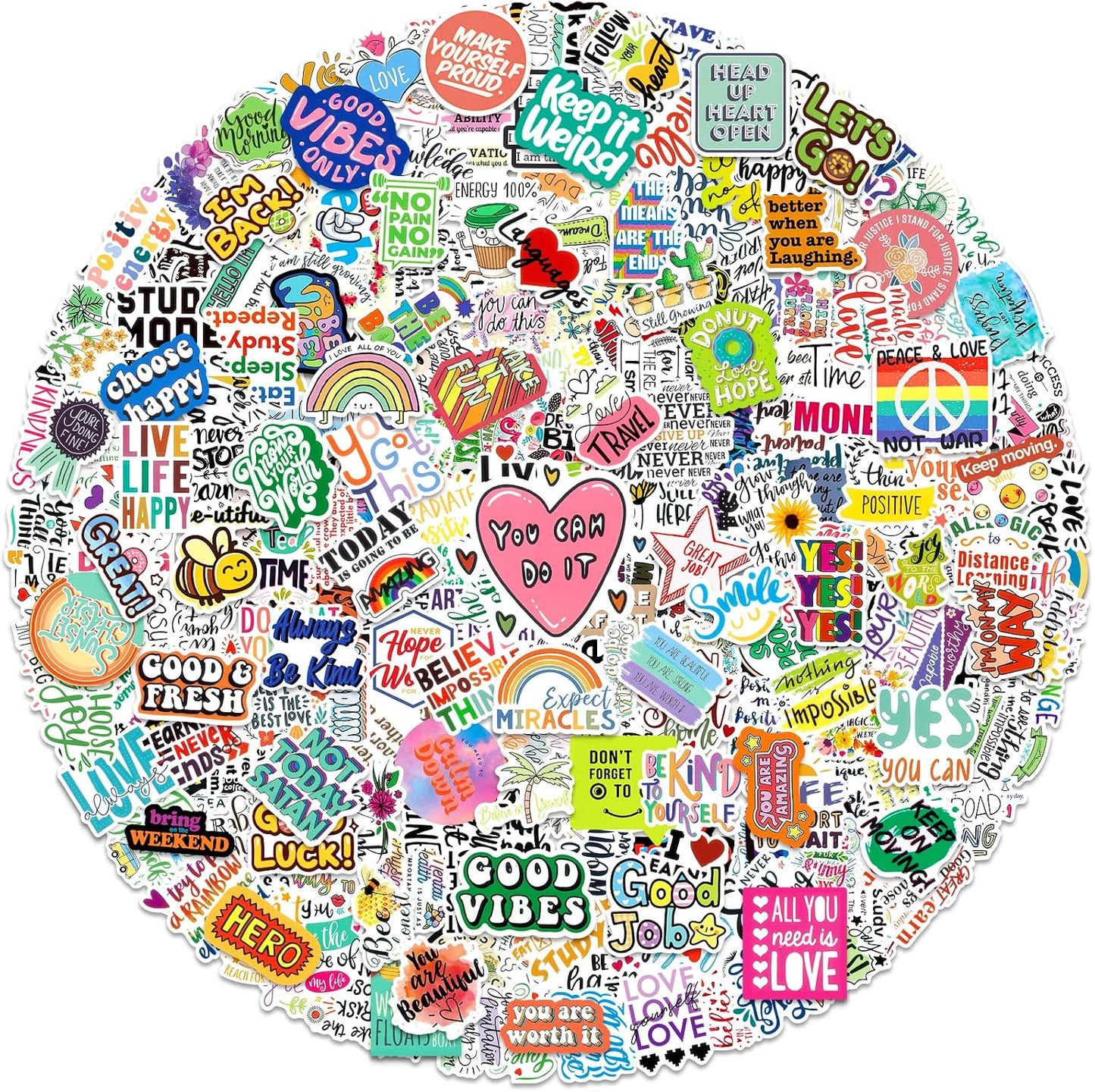 300 PCS Inspirational Stickers for Adults, Motivational Scrapbook Supplies