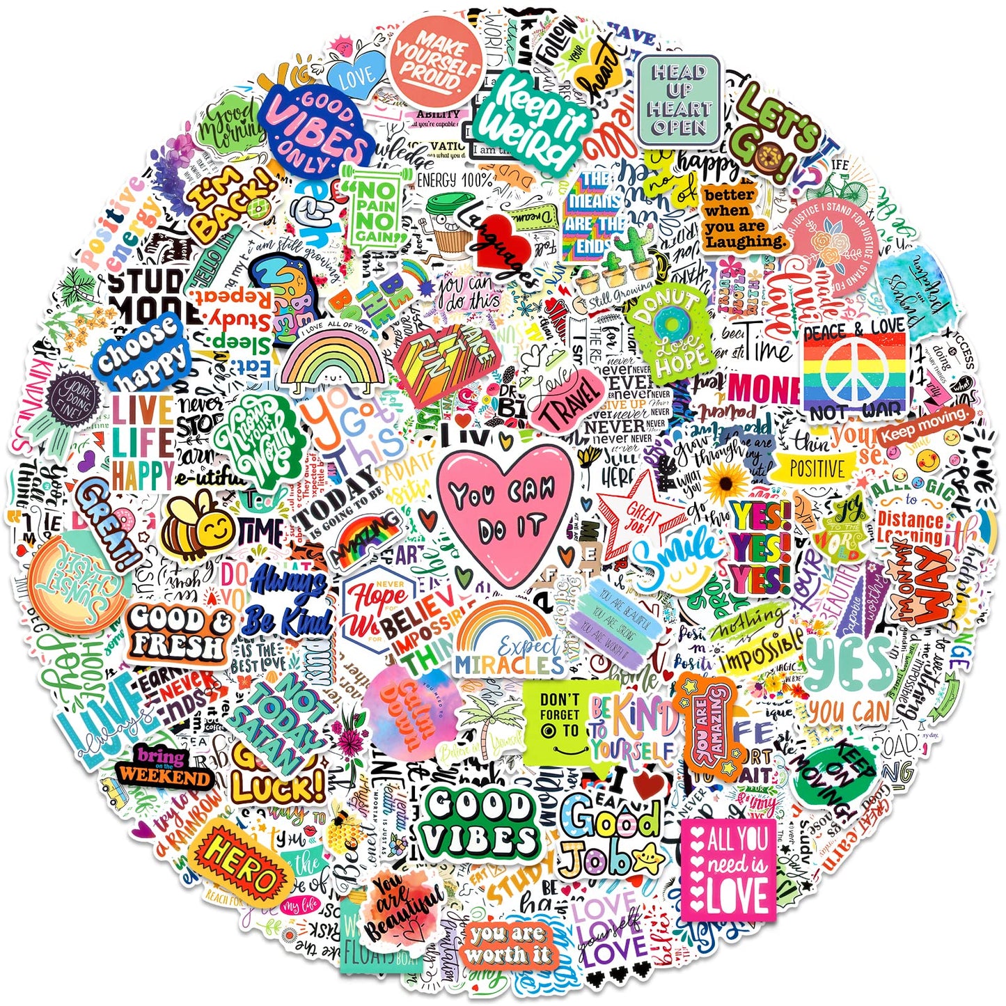 300 PCS Inspirational Stickers for Adults, Motivational Scrapbook Supplies