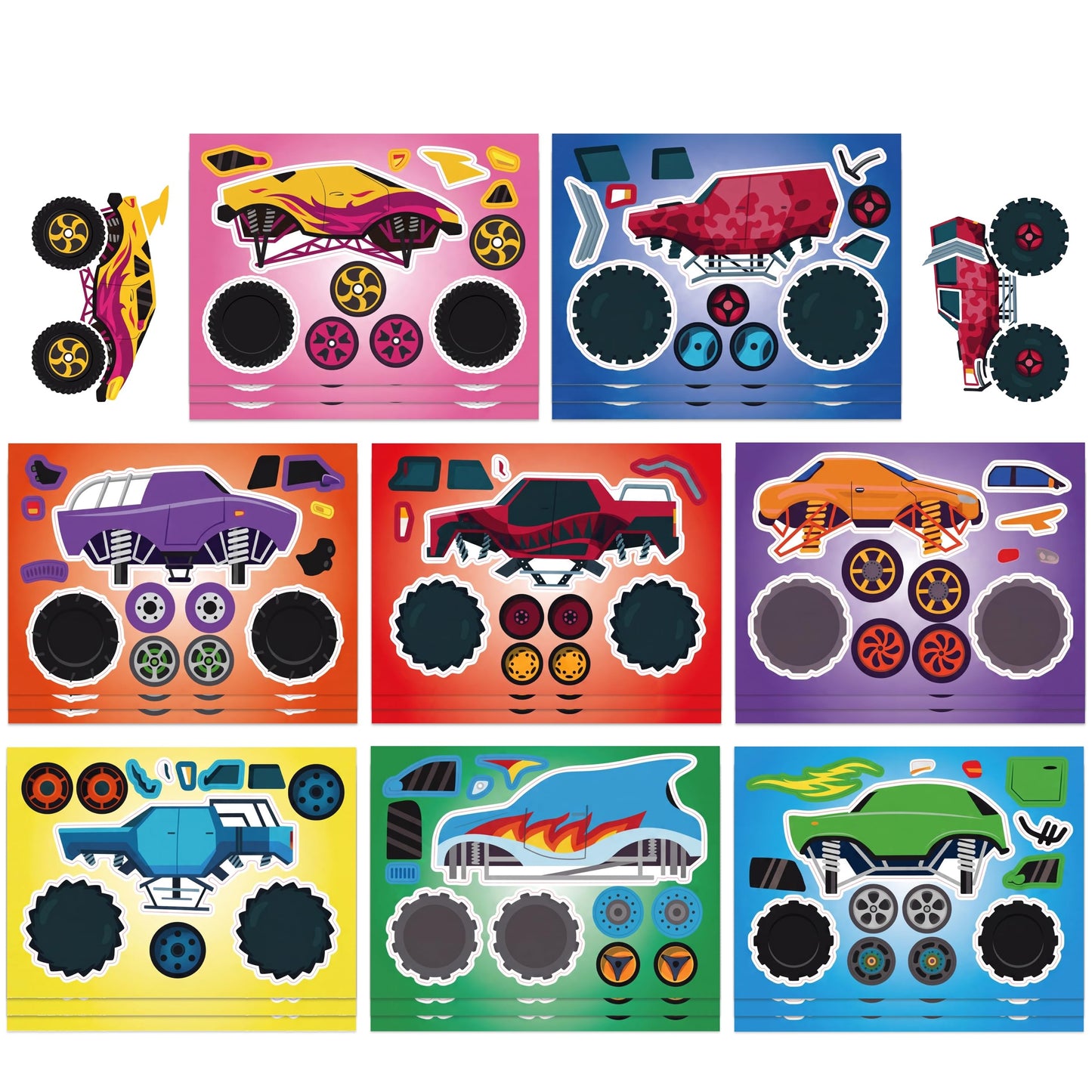 24 Sheets Ocean Animal Make a Face Stickers for Kids Party Favors
