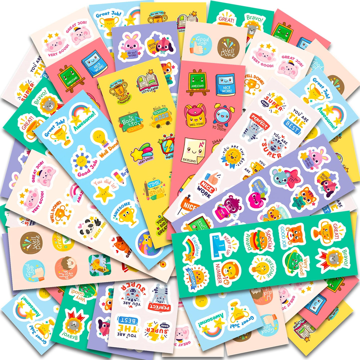 Christmas Stickers, Stocking Stuffers for Kids, 40 Sheets with 400 Stickers