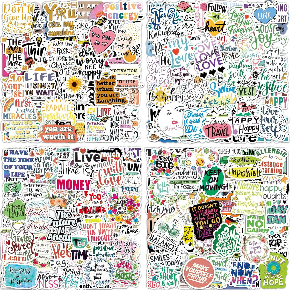 300 PCS Inspirational Stickers for Adults, Scrapbook Vision Board Supplies