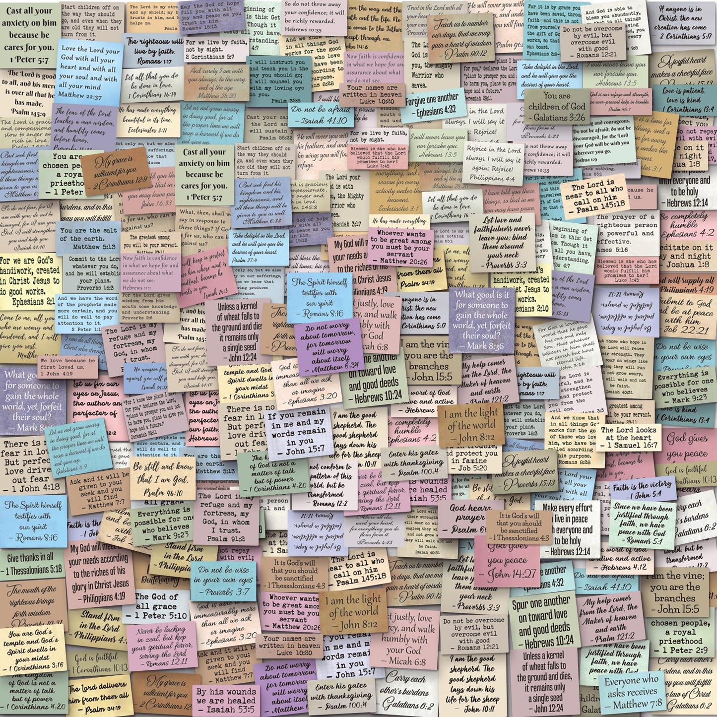 Bible Verse Stickers, Vintage Christian Quotes (120 PCS Unique (Mix 1))