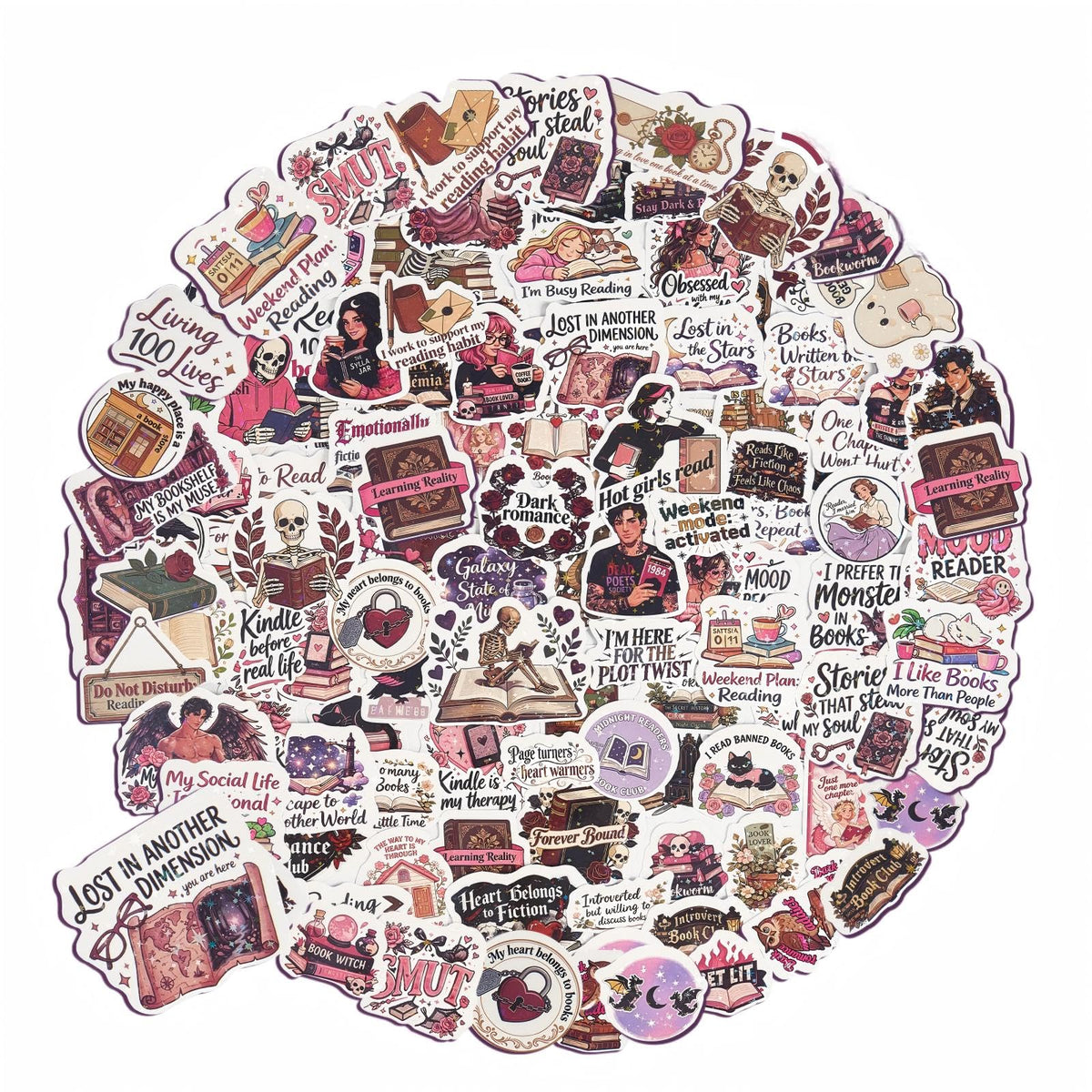 120Pcs Motivational Quote Stickers, Vintage Botanical Decal for Journaling