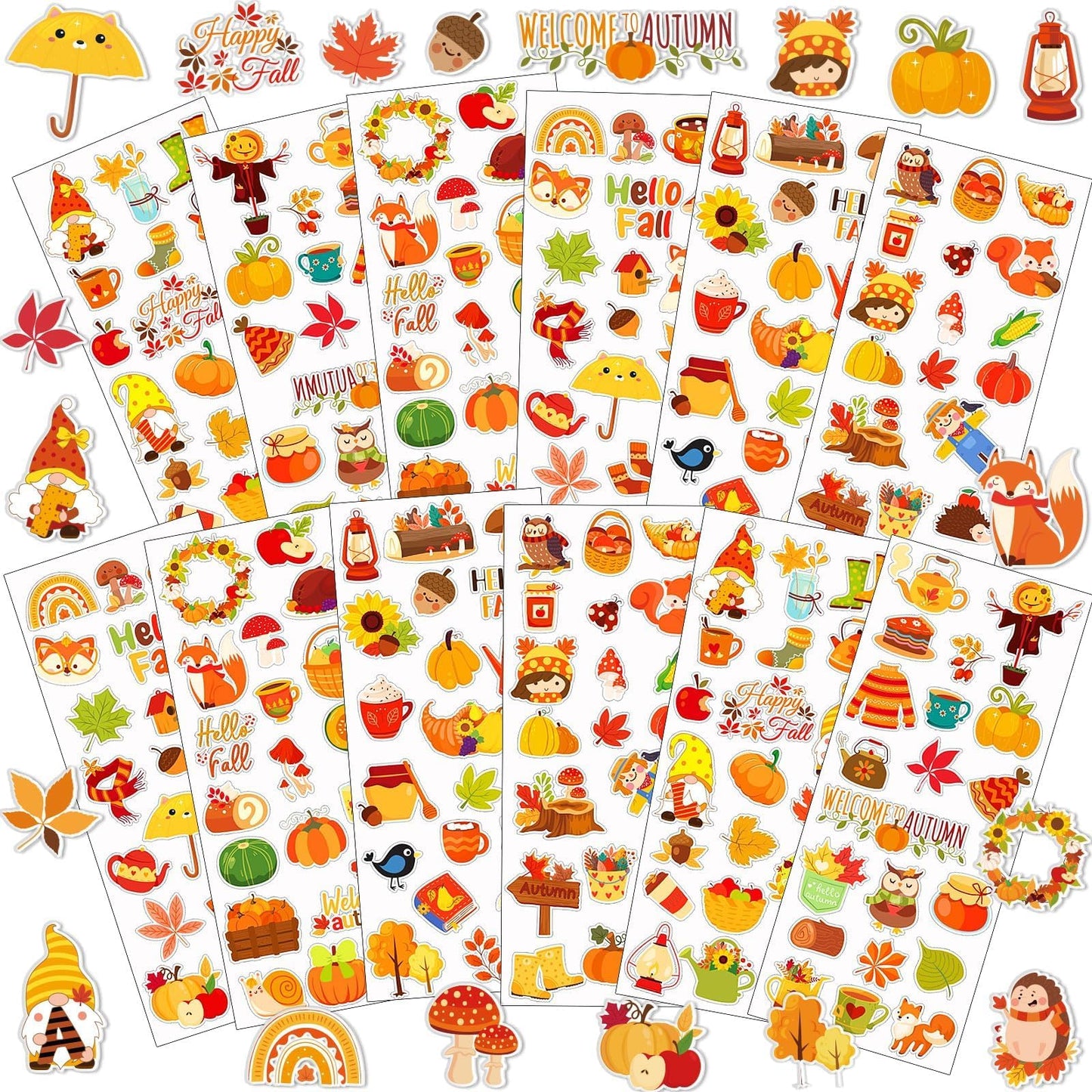 UPINS 12 Sheets Christmas Holiday Stickers 3D Puffy Foam Decals