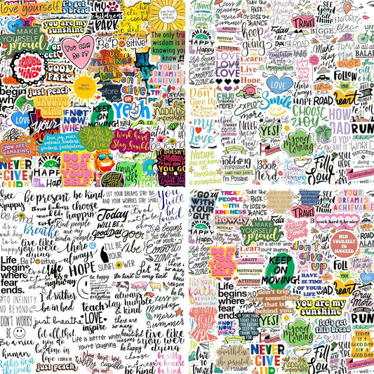 300PCS Motivational Inspirational Stickers for Scrapbook Planner Journaling