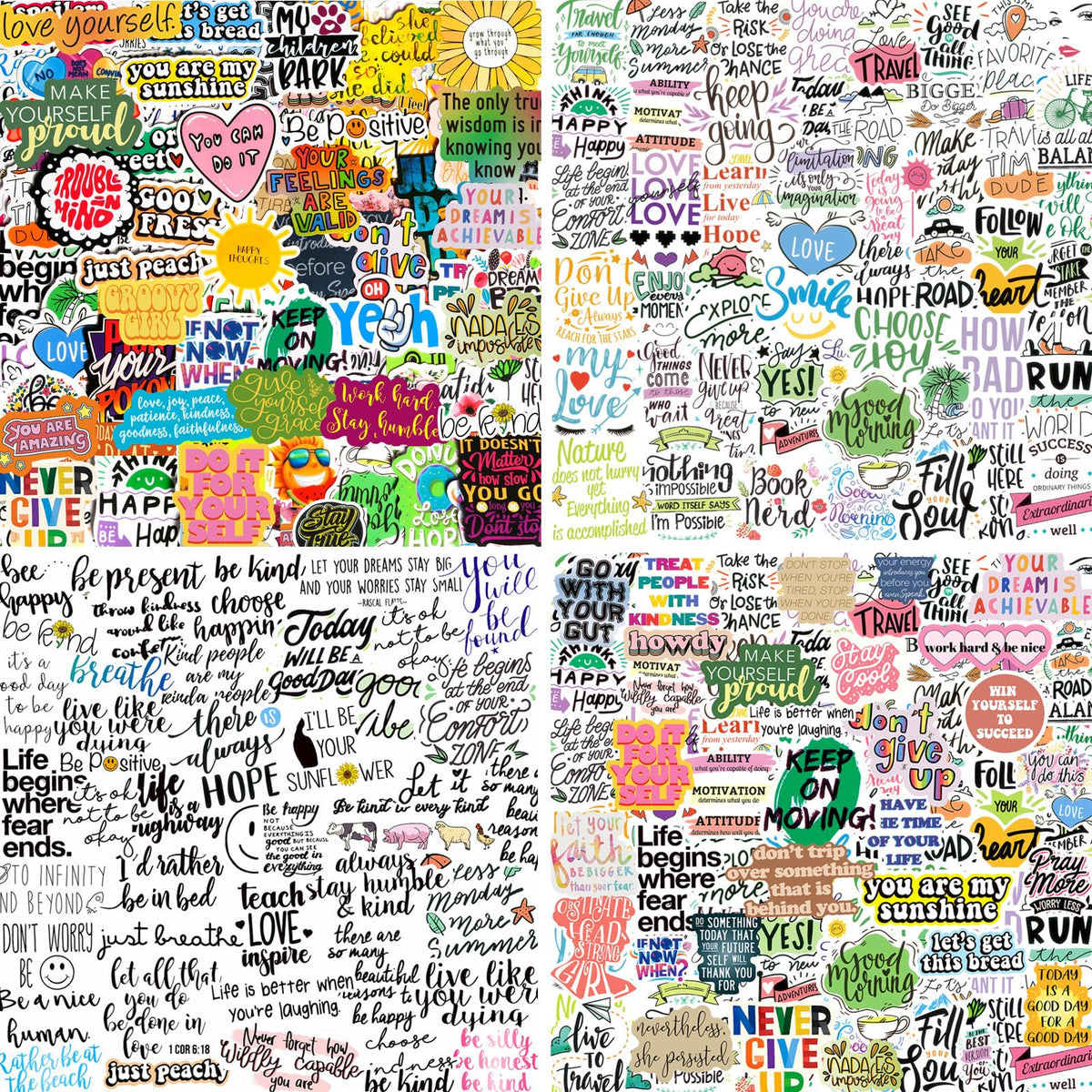 300PCS Motivational Inspirational Stickers for Scrapbook Planner Journaling