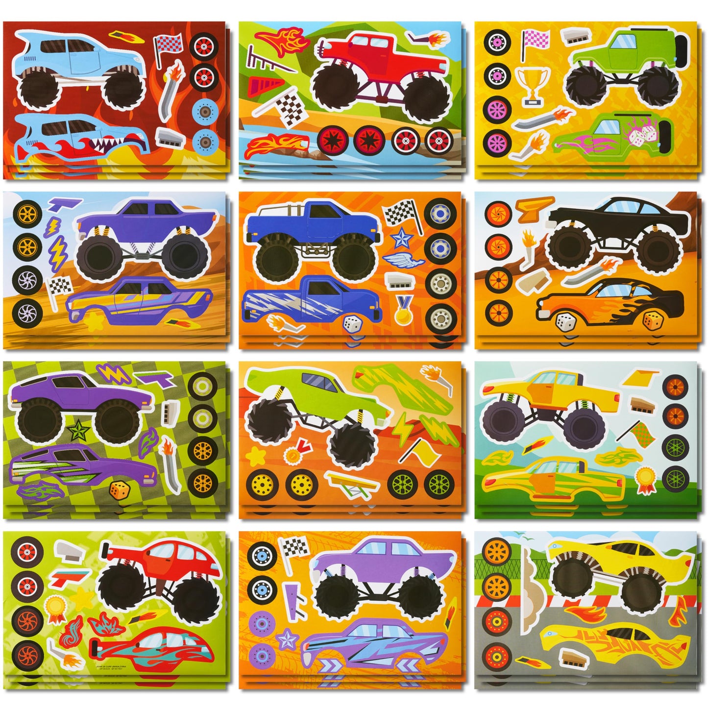 JOYIN 36 Pcs 9"x6" Summer Make a face Stickers for Kids, Make Your Own Hawaii Pool Beach Sticker Sheets, Luau Craft Party Decor, Summer Holiday Party Favors Kids Crafts, Goodie Bags Stuffers