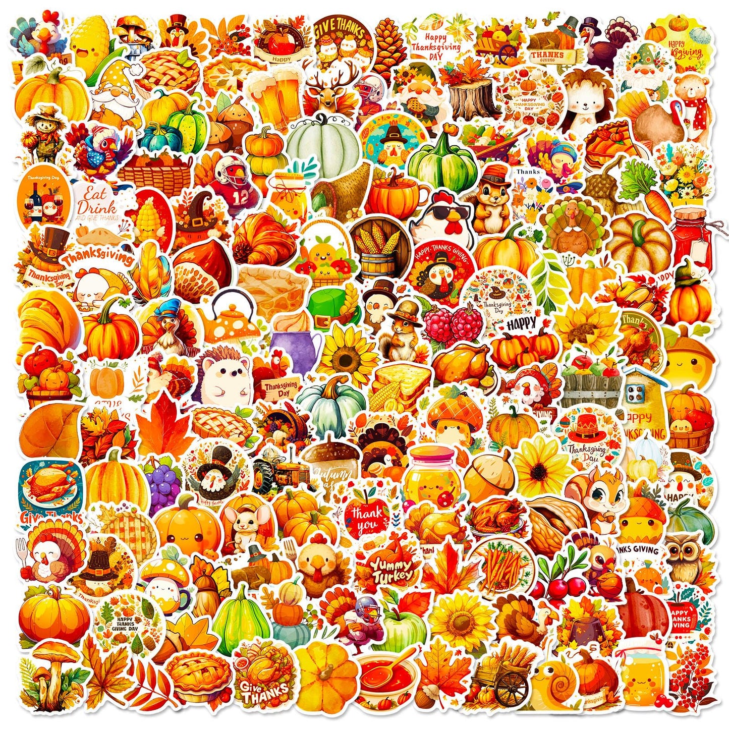 Halloween Stickers, 100Pcs Halloween Pumpkin Theme Stickers Bulk, Vinyl Waterproof Halloween Holiday Party Sticker, Halloween Holiday Gifts for Kids Teens Adults