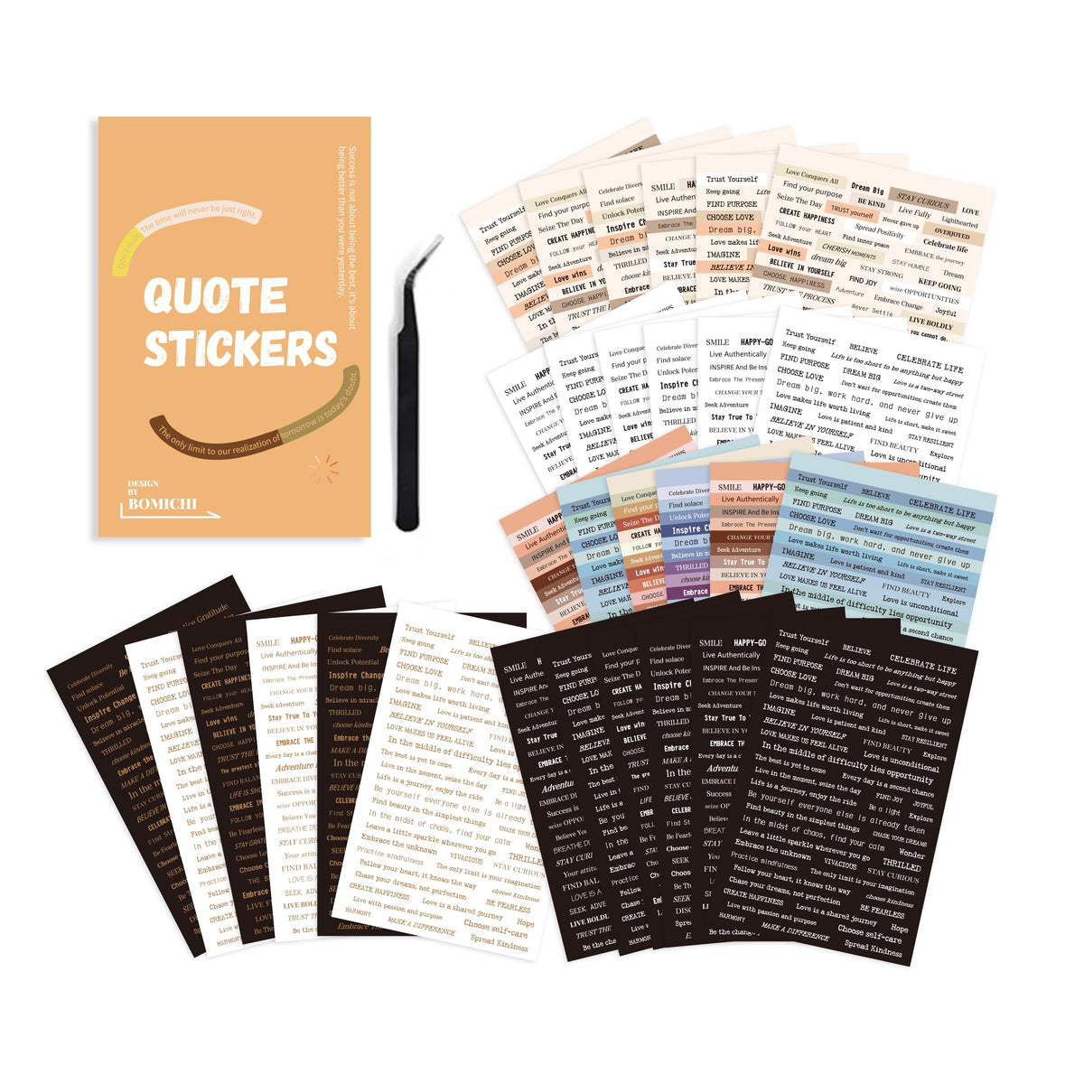 3000+ Pcs Inspirational Quote Pre-Cut Stickers Junk Journal Supplies