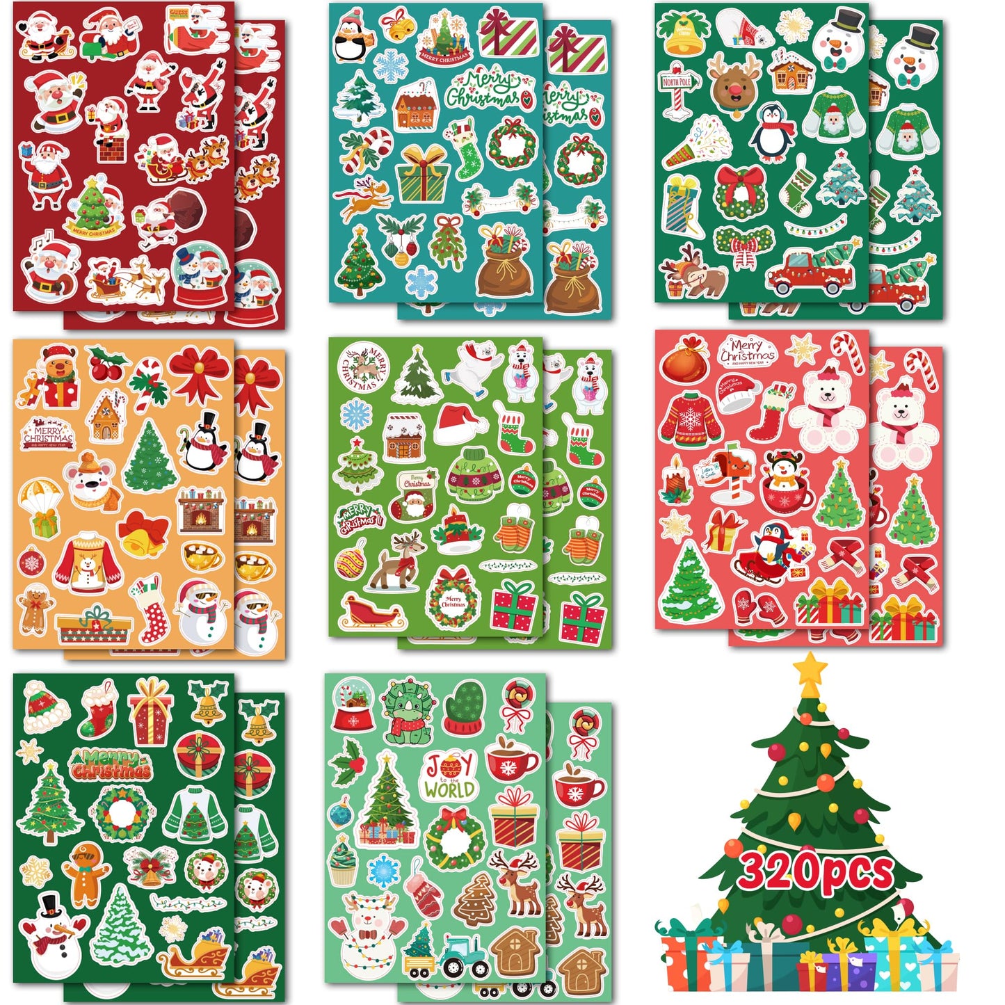 OHOME Winter Stickers | 100 PCS Snowflake Stickers for Kids - Vinyl Winter Games Toys Gifts Activities Party Favors Supplies - Snowman Crafts Bulk for Classroom Home