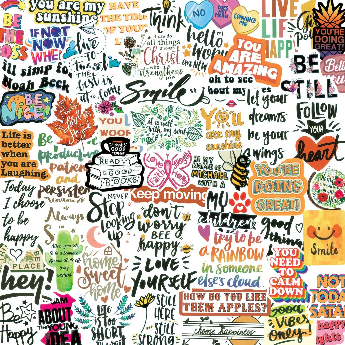 300PCS Inspirational Motivational Stickers for Scrapbook Planner Adults