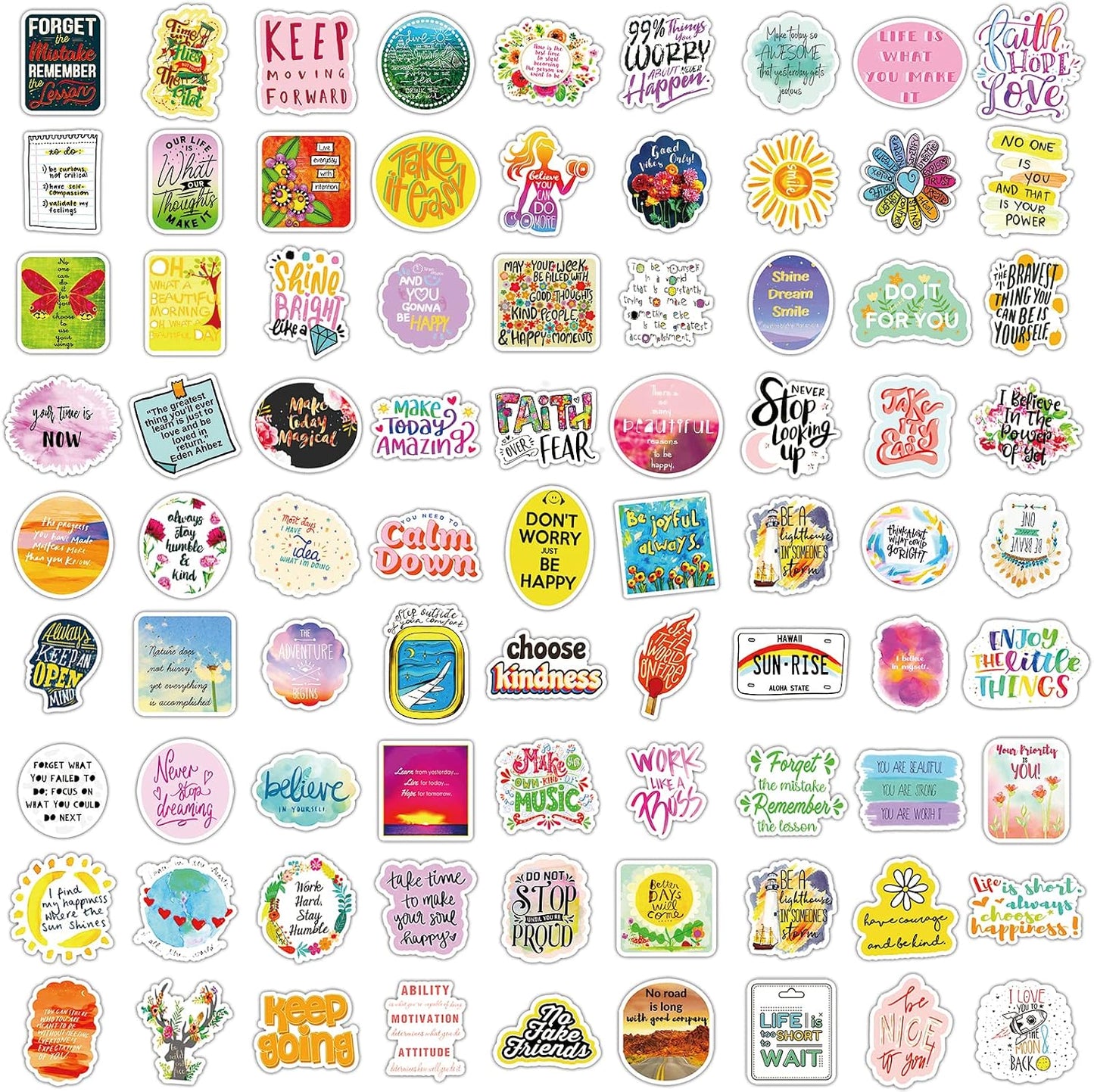 300PCS Motivational Stickers, Inspirational Words Decals