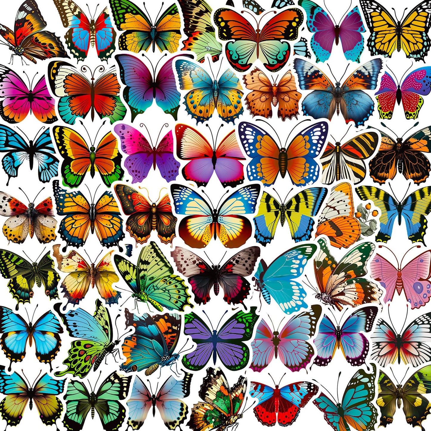 200Pcs Zoo Animal Stickers, Waterproof Self Adhesive Stickers Vinyl Wild Animal Water Bottle Sticker Set for Kids Women Wen