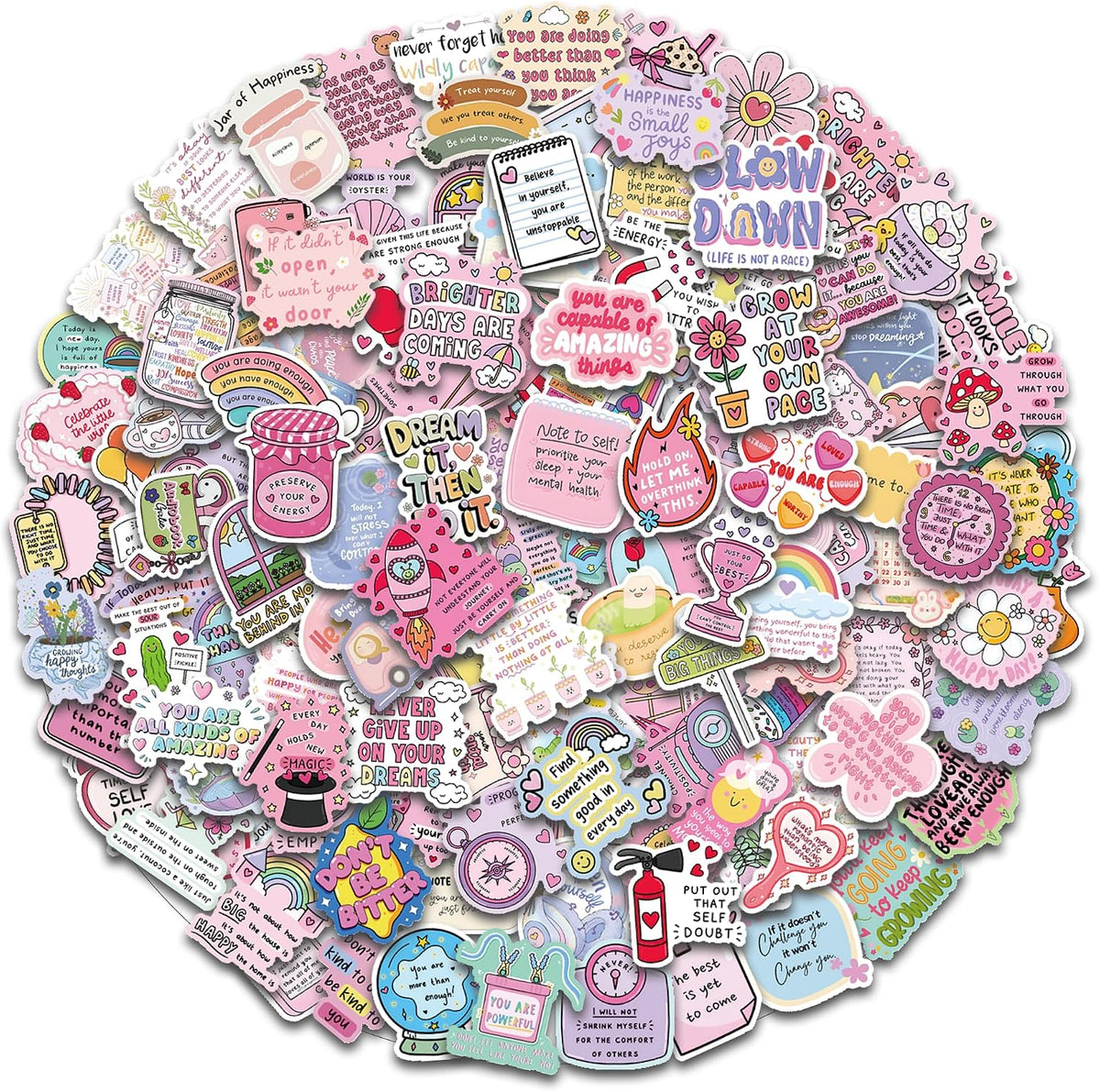 200 Pcs Cute Positive Affirmation Stickers for Journaling Aesthetic