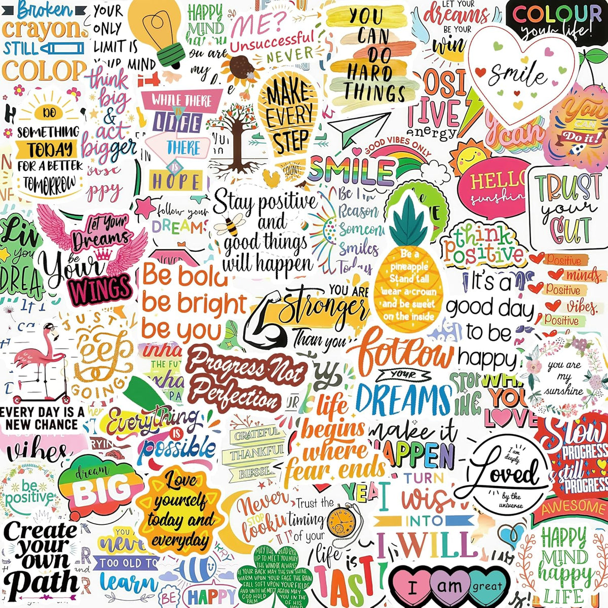 300PCS Motivational Inspirational Quote Stickers for Adults Teens Students