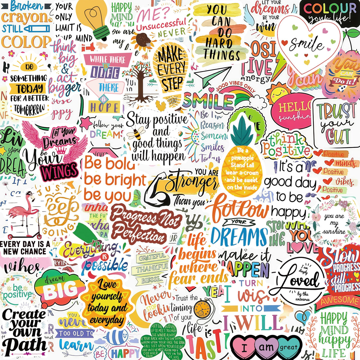 300PCS Motivational Inspirational Quote Stickers for Adults Teens Students